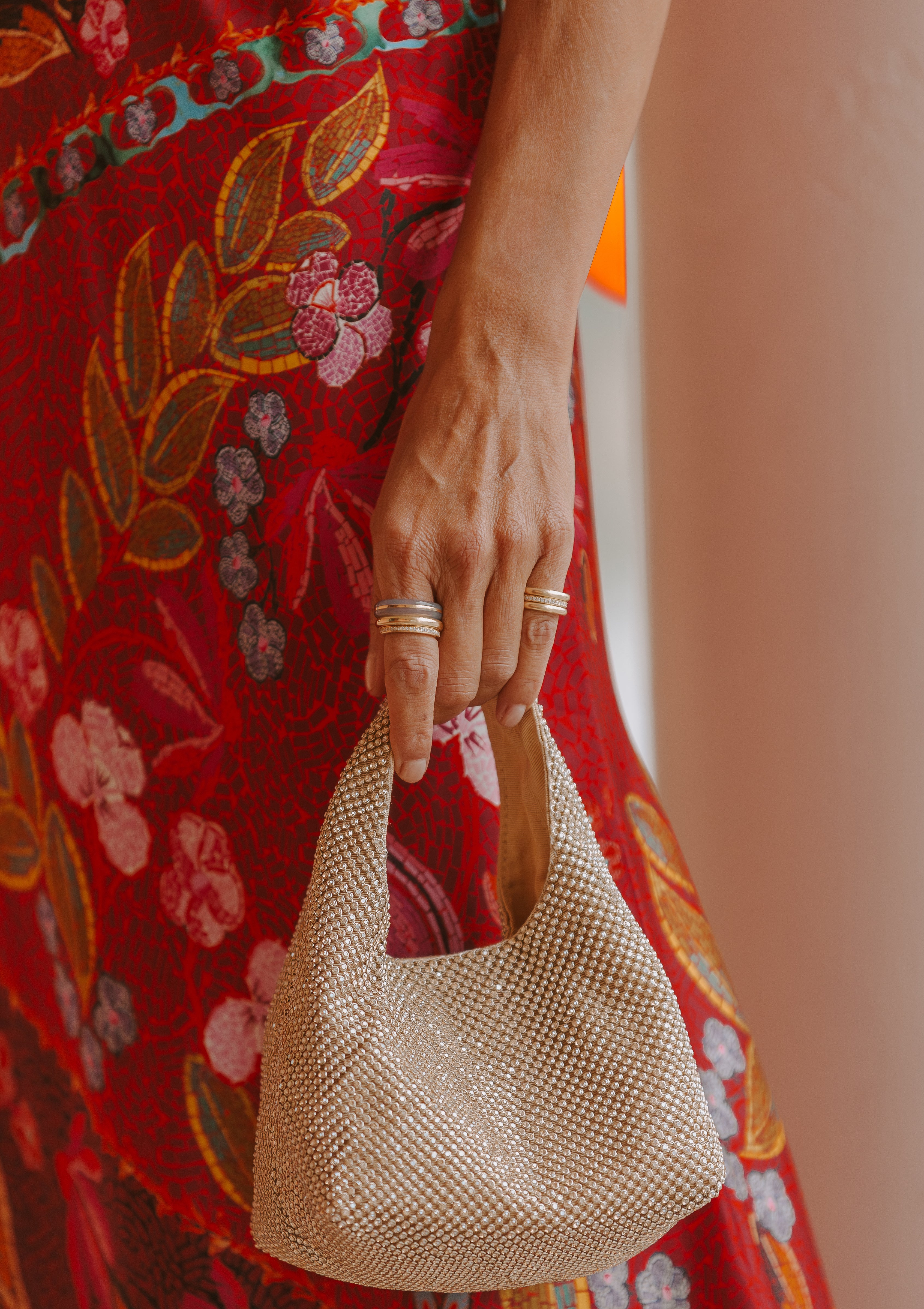 Kenzie Mini Bag | Gold Diamante