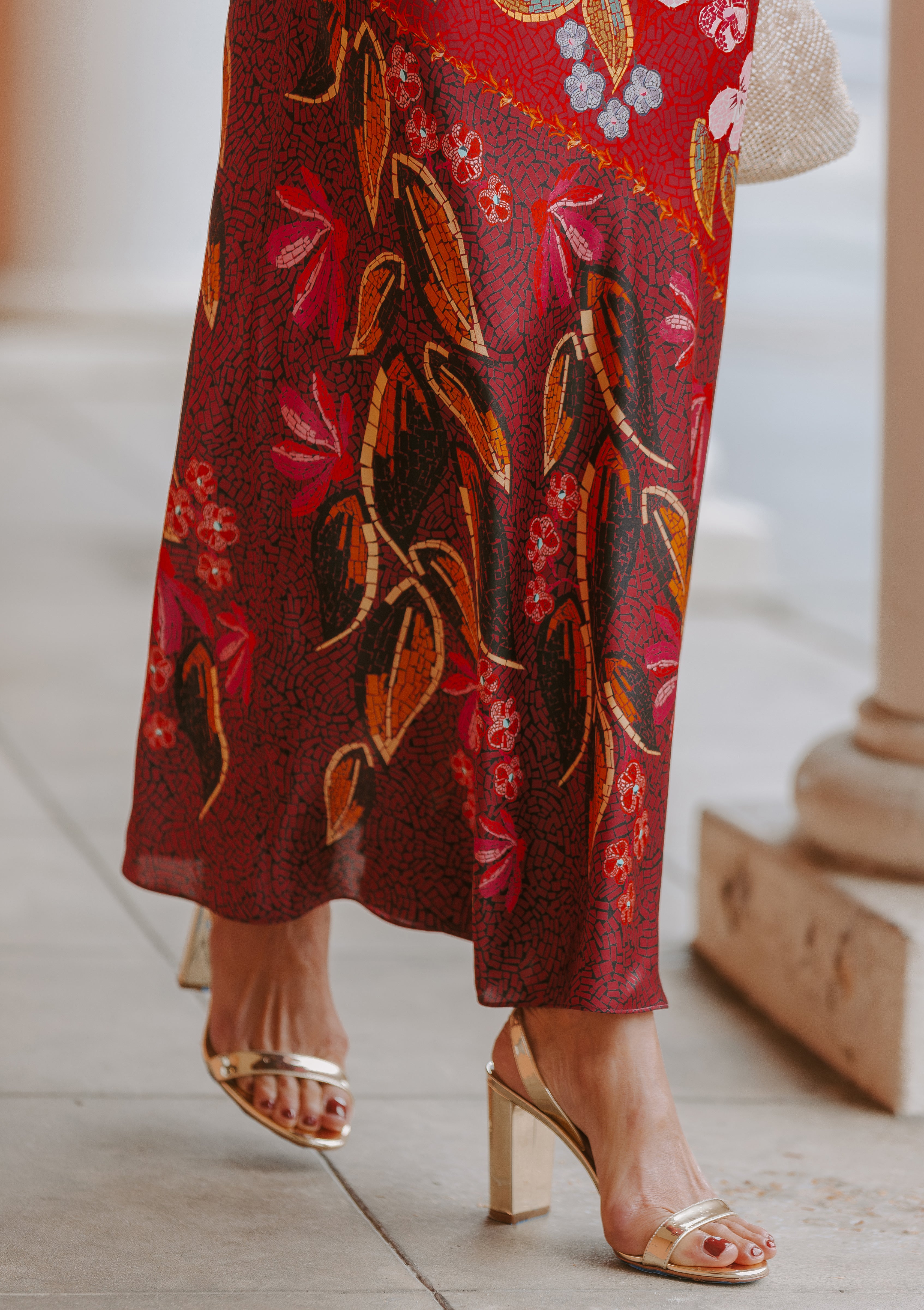 So Nude Block Sandal 85 | Soft Gold