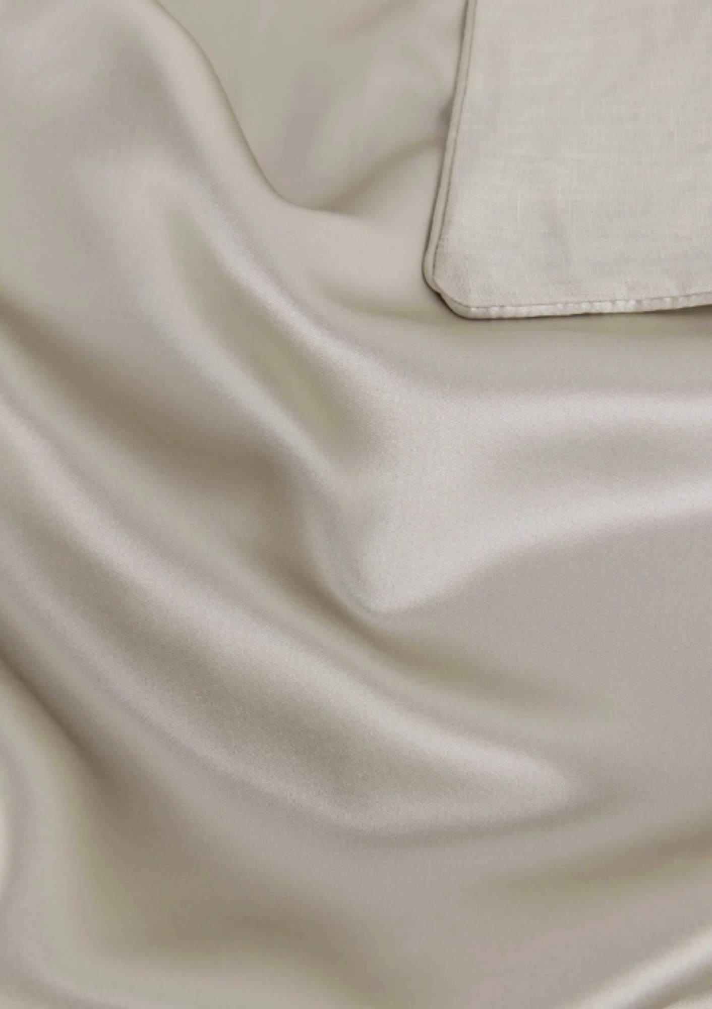 Silk Linen Flip King Single Pillowcase | Smoke