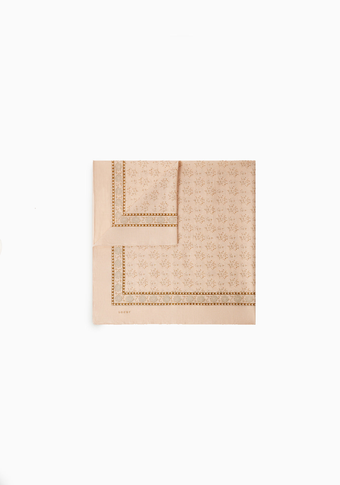 Classic Cotton Voile Scarf | Rose Blush/Beige
