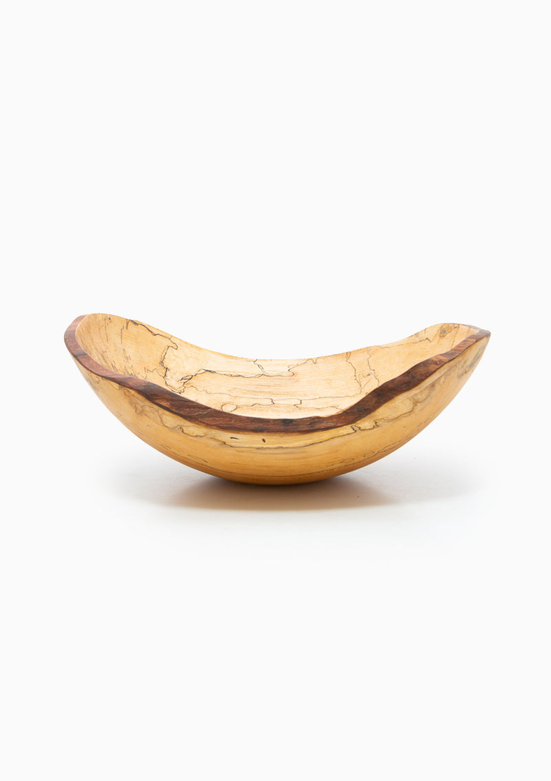 Spalted Maple Oval Bowl | 18"