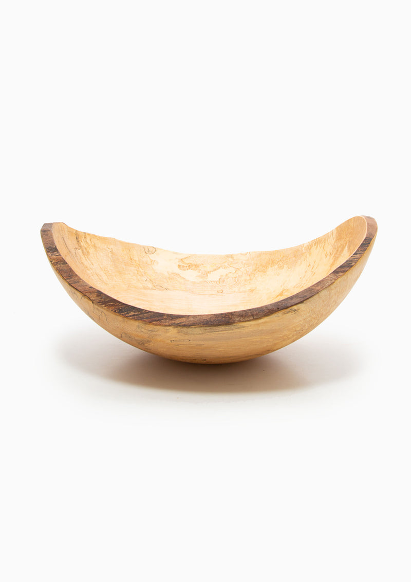 Spalted Maple Oval Bowl | 21"