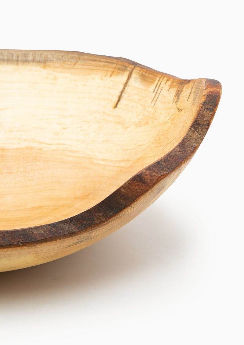 Spalted Maple Oval Bowl | 15"
