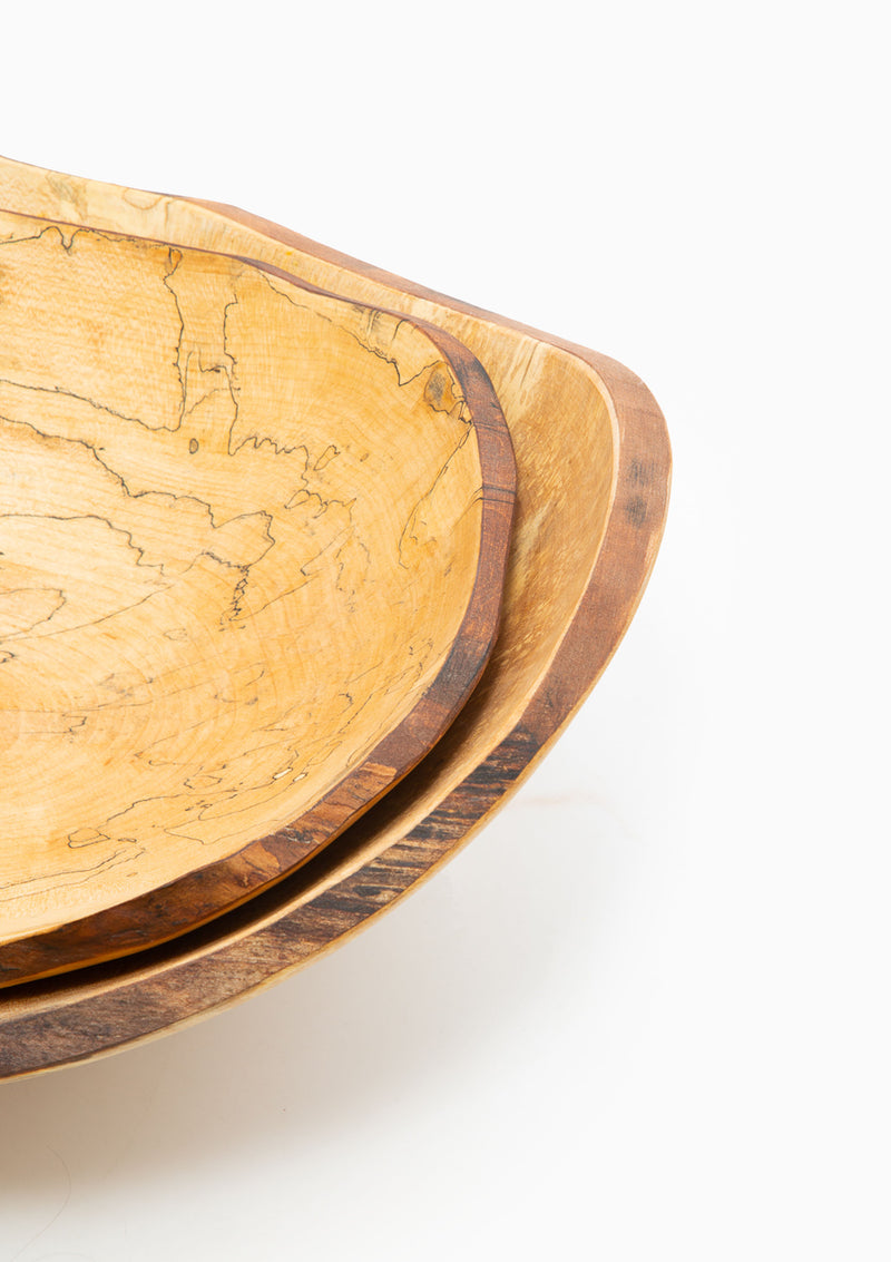 Spalted Maple Oval Bowl | 18"