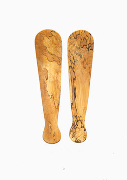 Spalted Maple Salad Tossers | Large