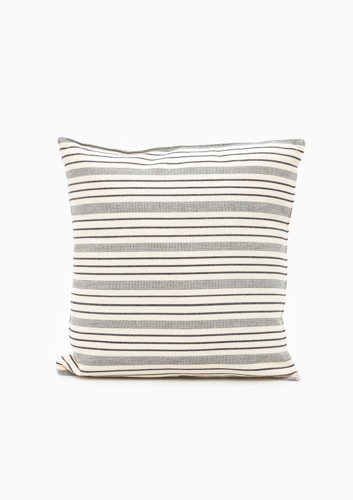 New Cushion, Natural/Navy Quad Stripe | 20" x 20"