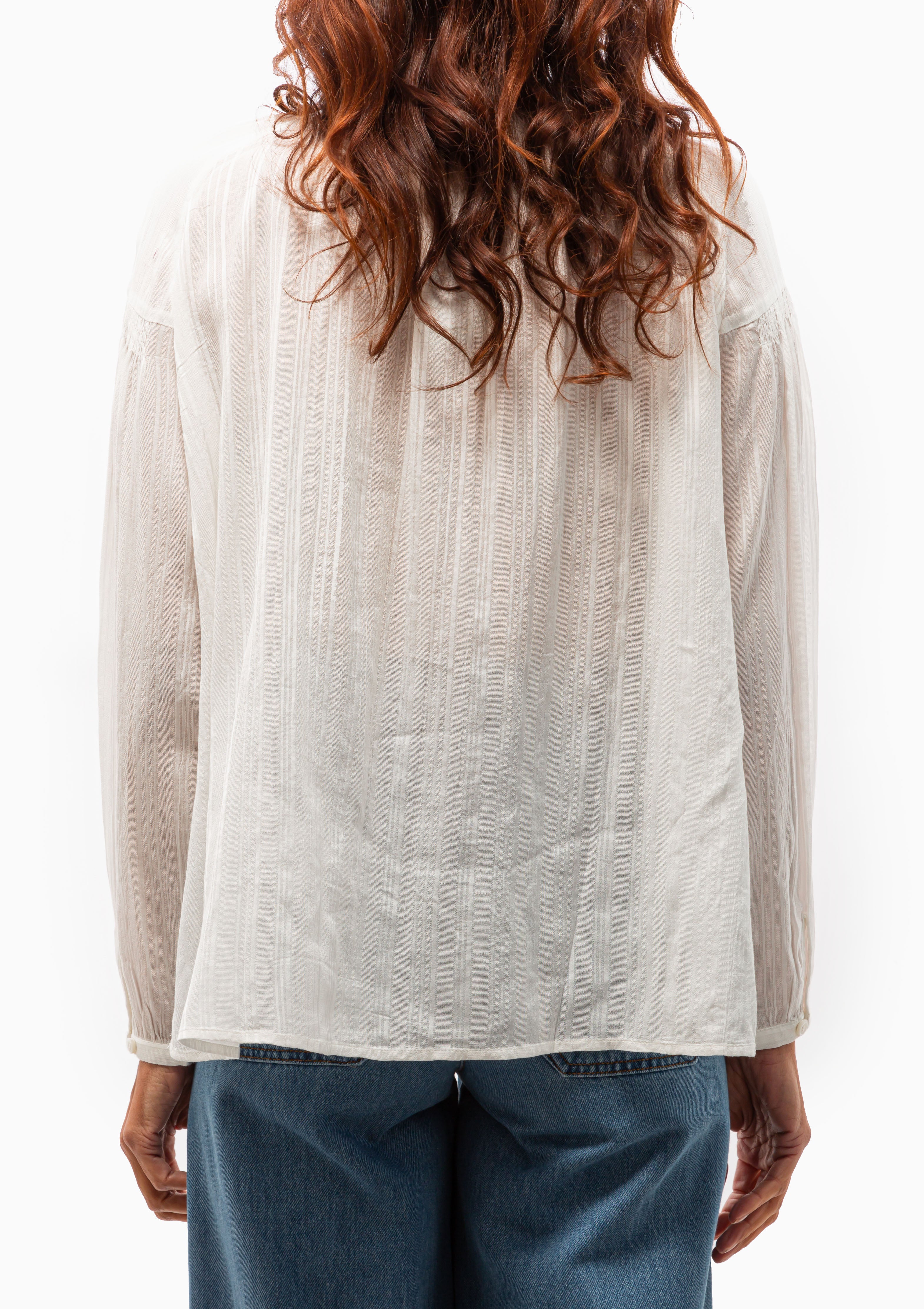 Nipoa Striped Blouse | Blanc