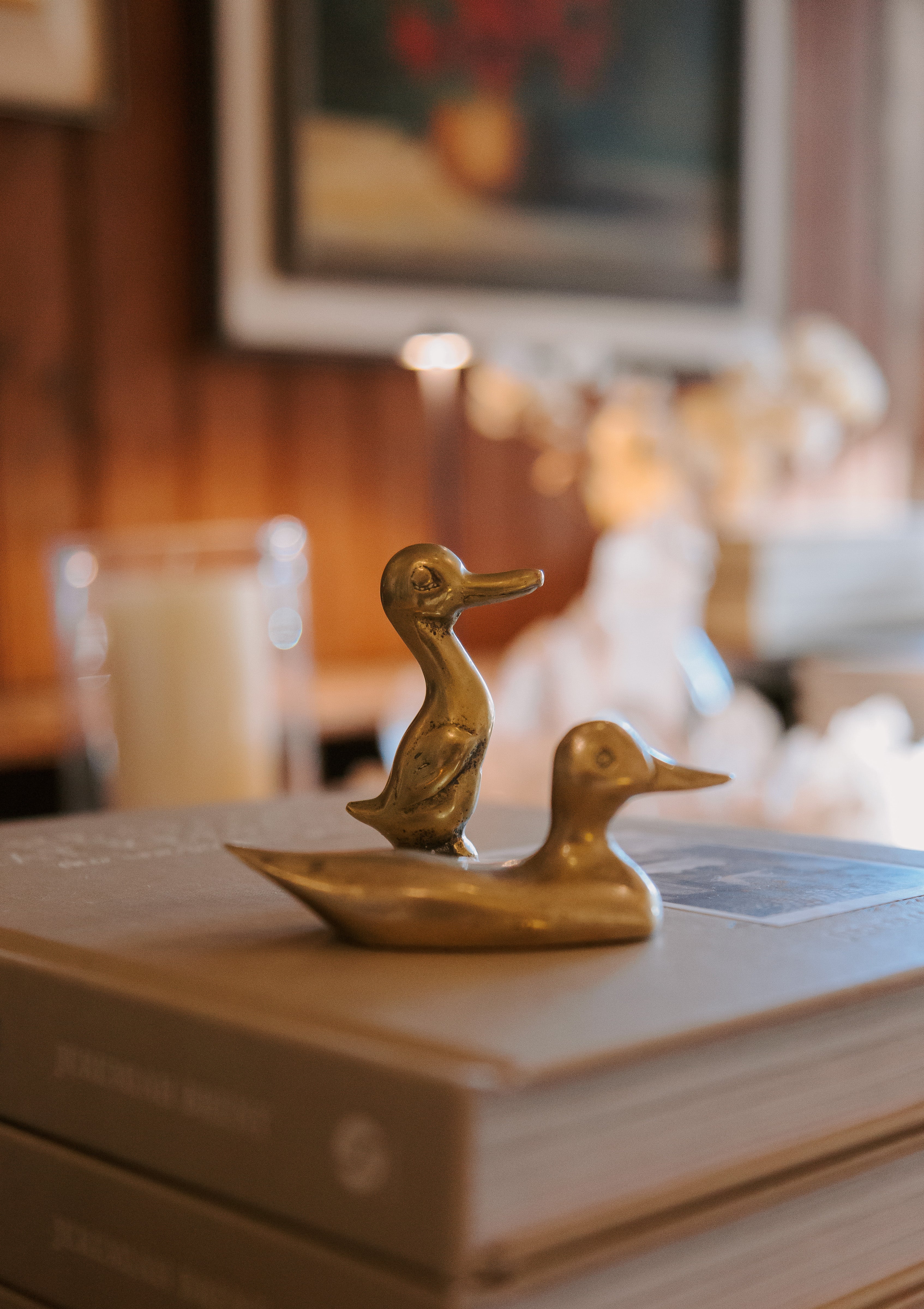 Antique Brass Standing Duck