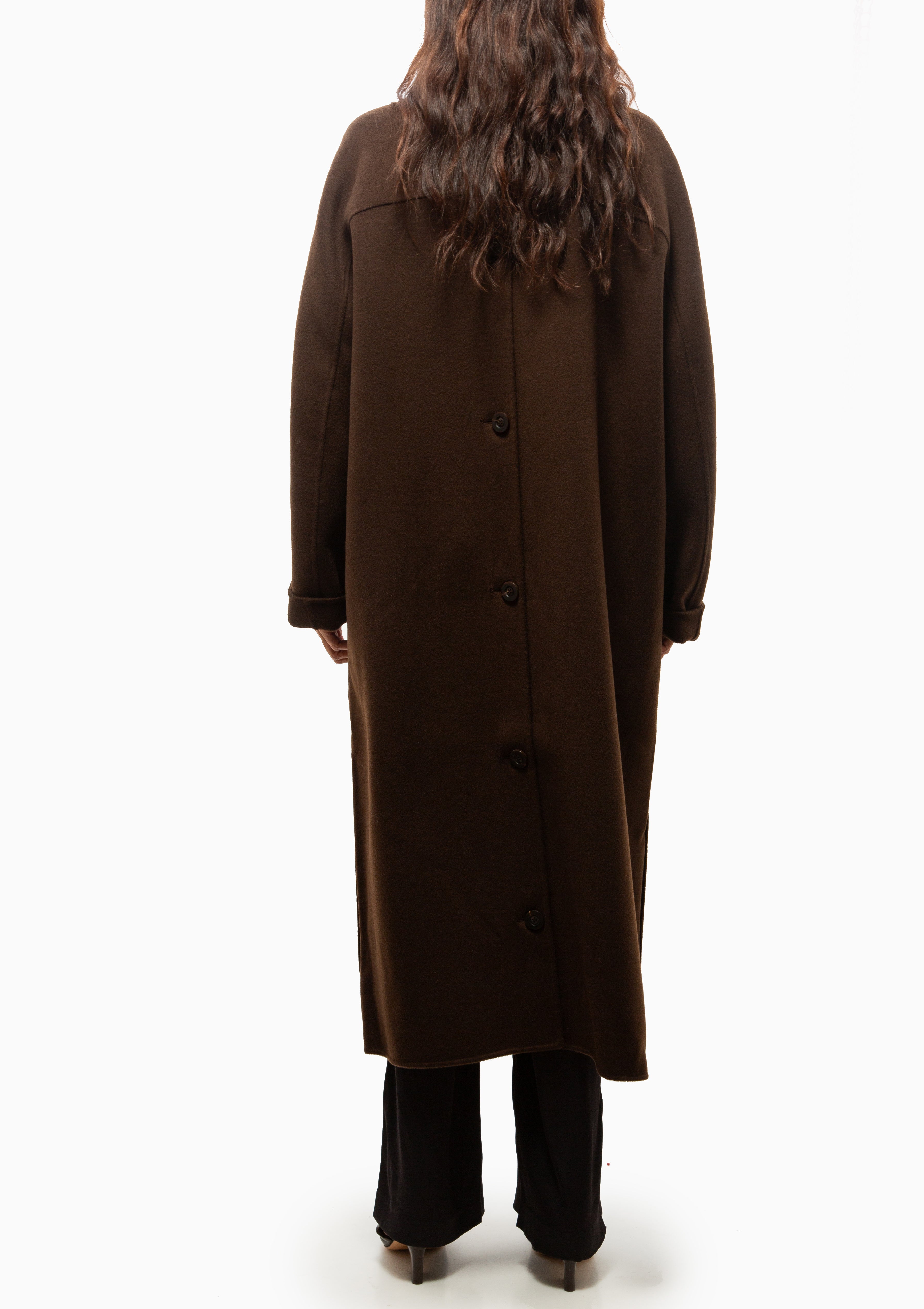Double Button Coat | Dark Oak
