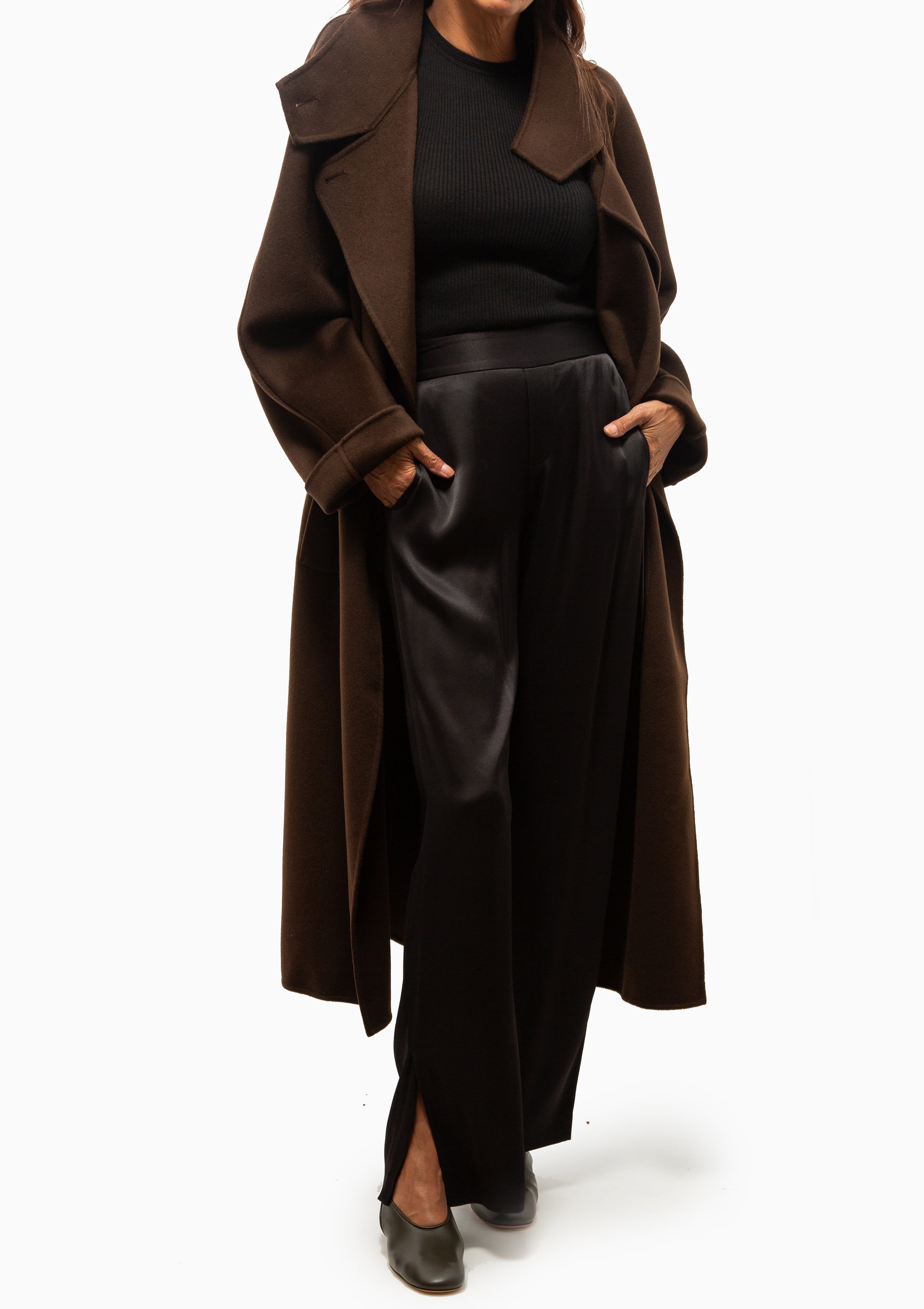 Double Button Coat | Dark Oak