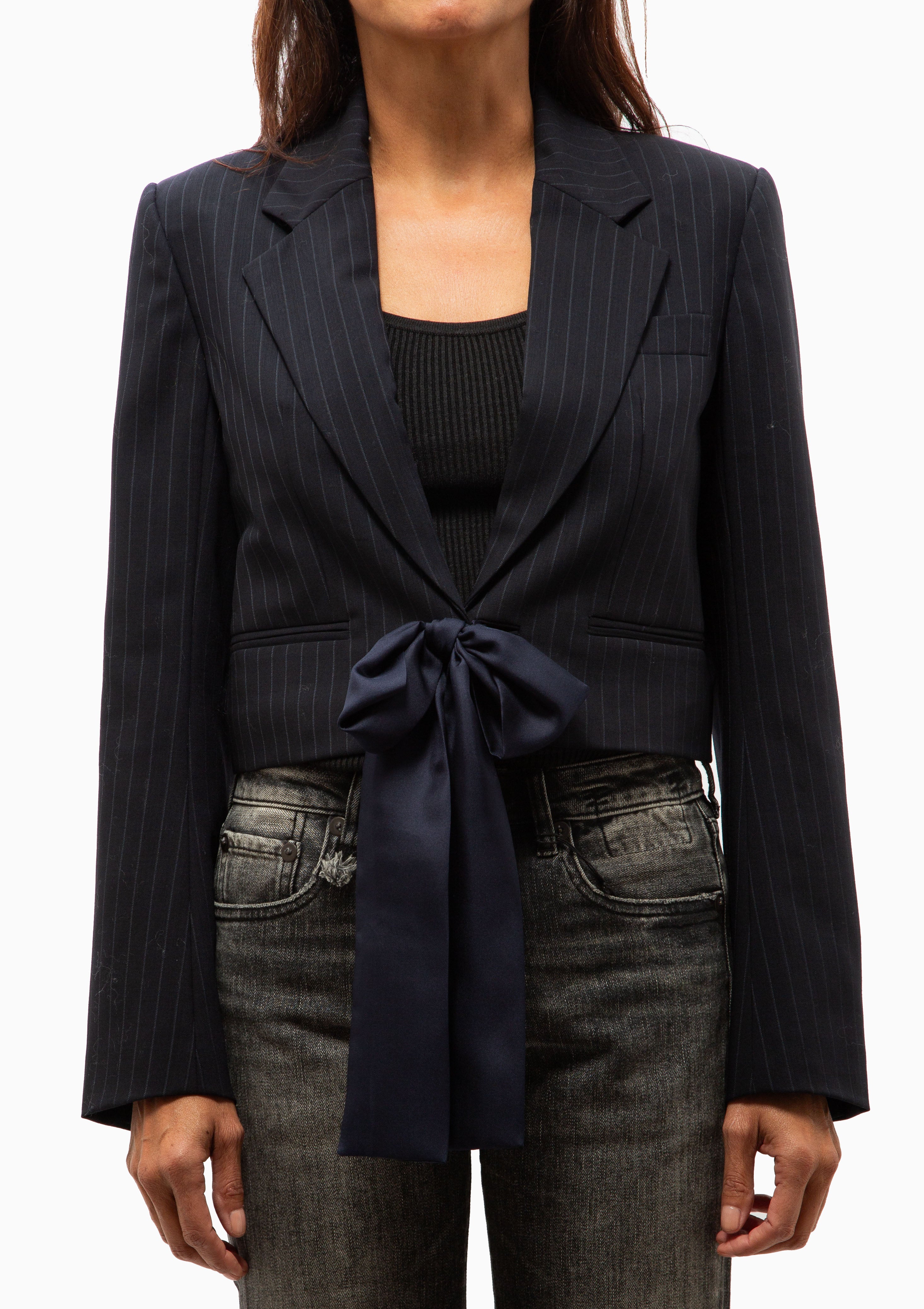 The Roxie Blazer | Navy Stripe