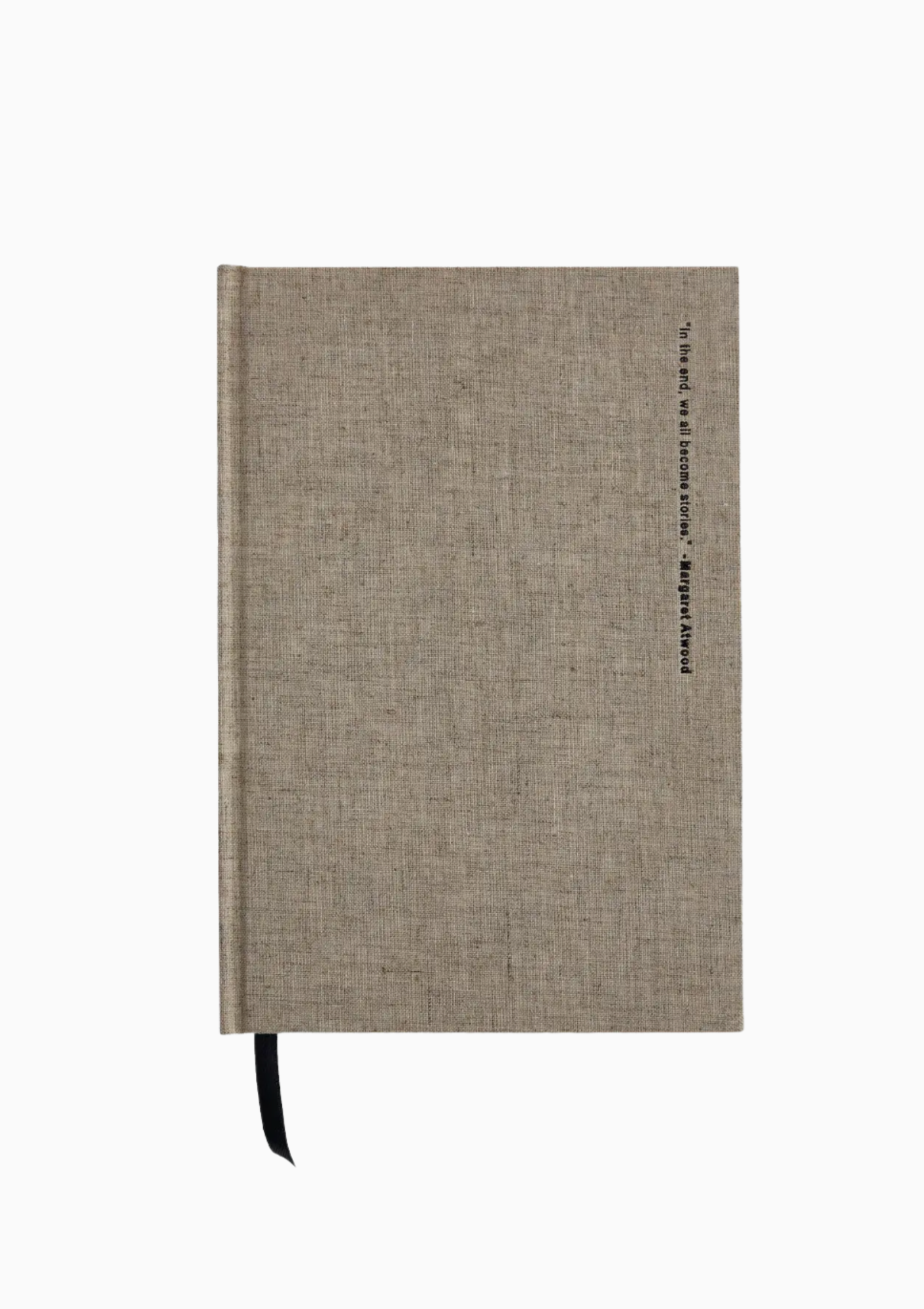 We All Become Stories Linen Notebook Lined Journal | Taupe