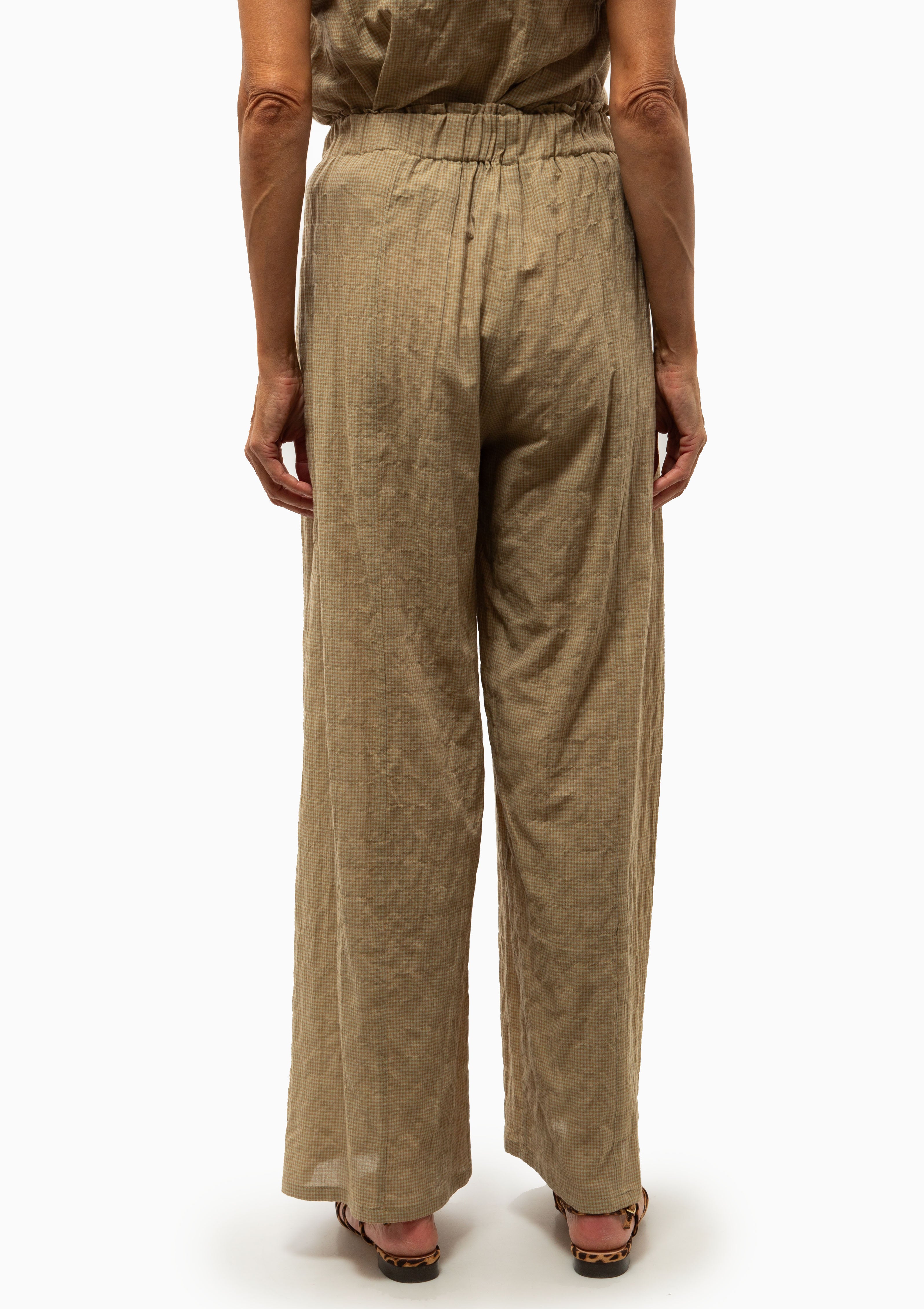 Laurent Pant | Gilles Mini Check Beige