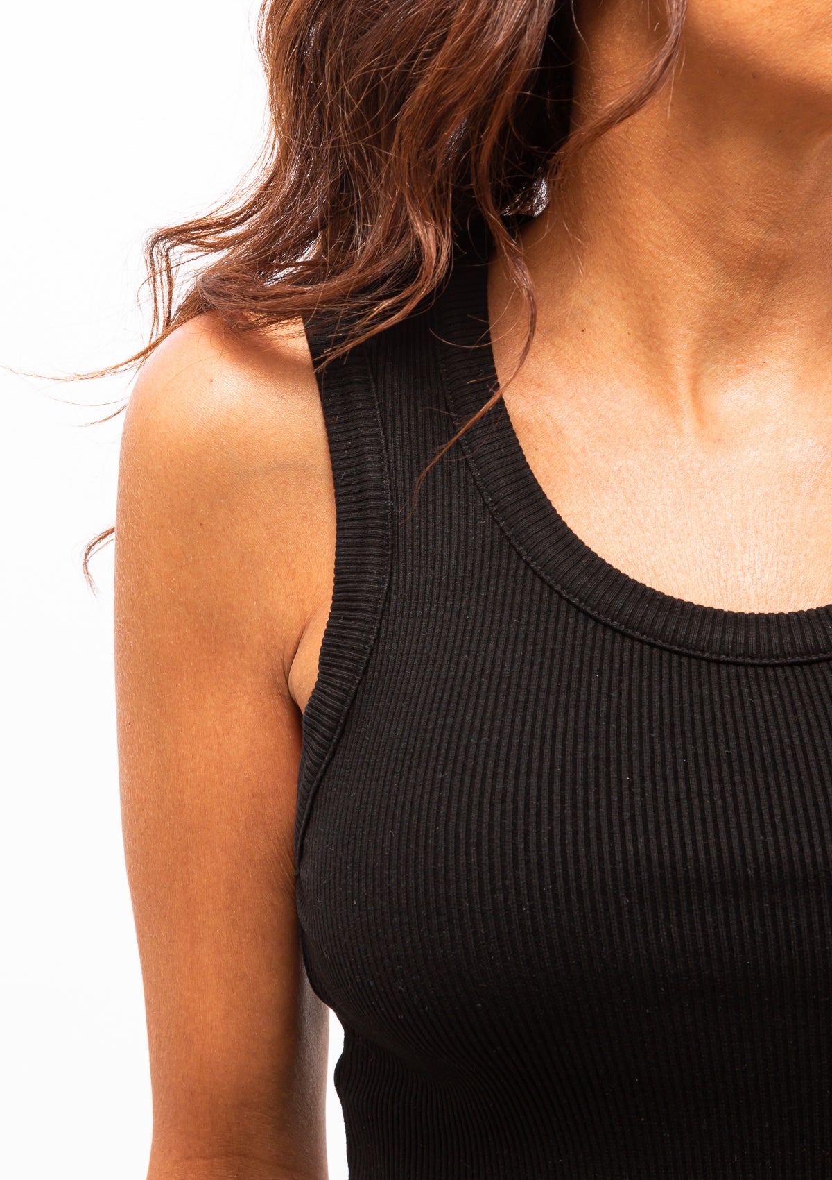 Poppy Scoop Neck Tank | Black