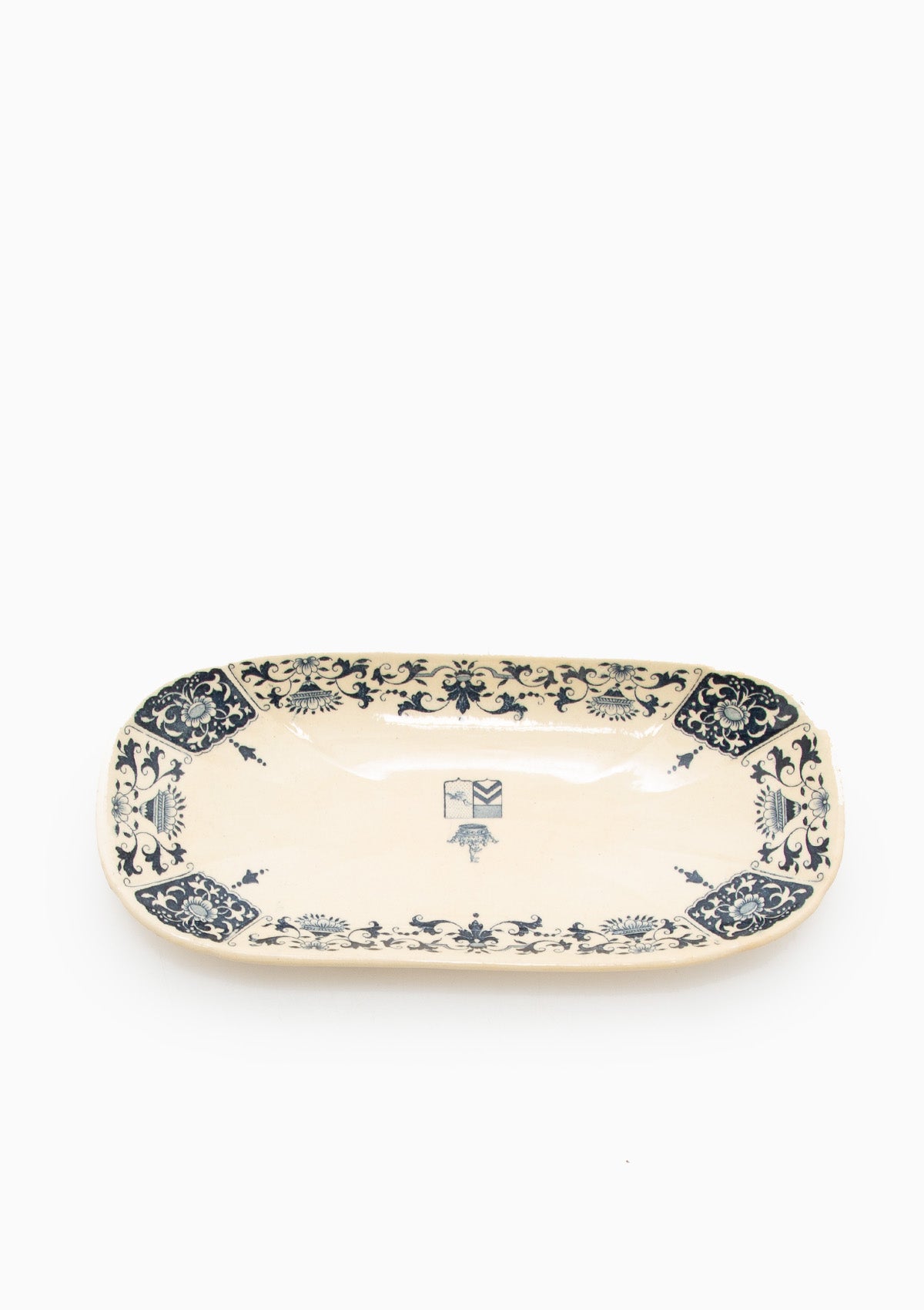 Antique French Gien Oval Tray