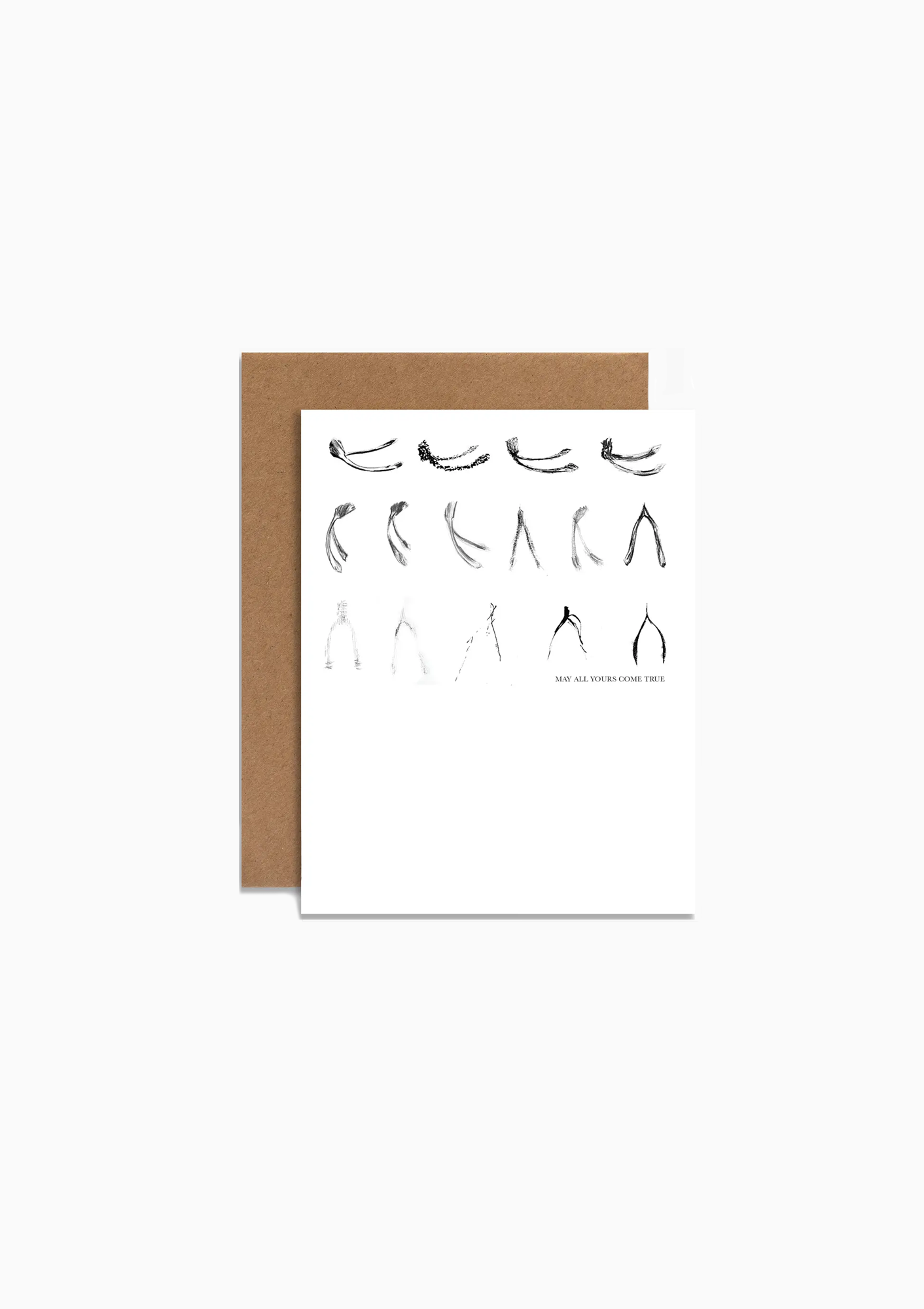 May All Yours Come True Wishbone Happy Birthday Greeting Card
