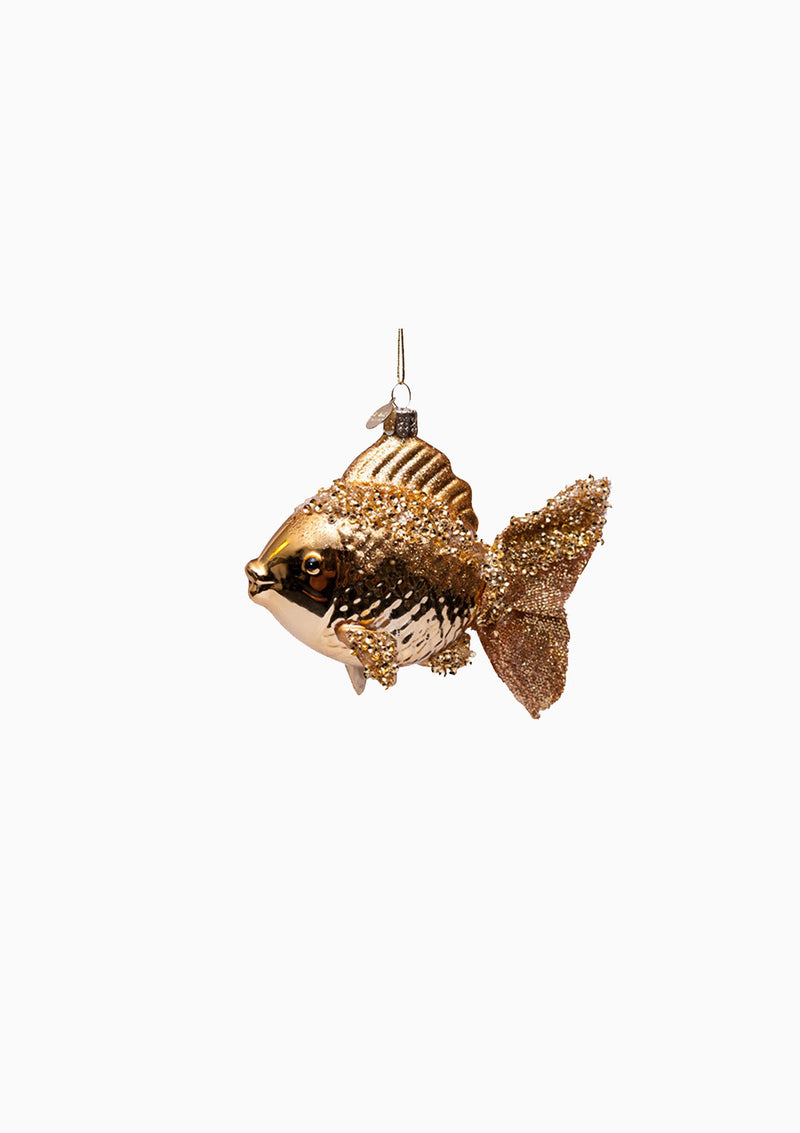 Gold Fish Glass Ornament