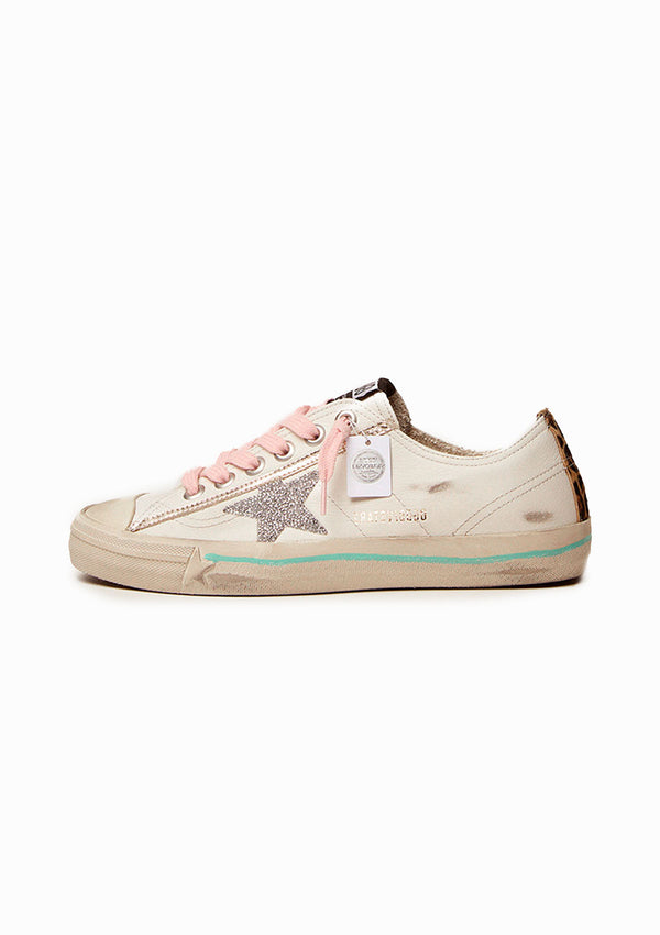 V-Star Sneaker Nappa Crystal Star | White/Silver/Beige Brown