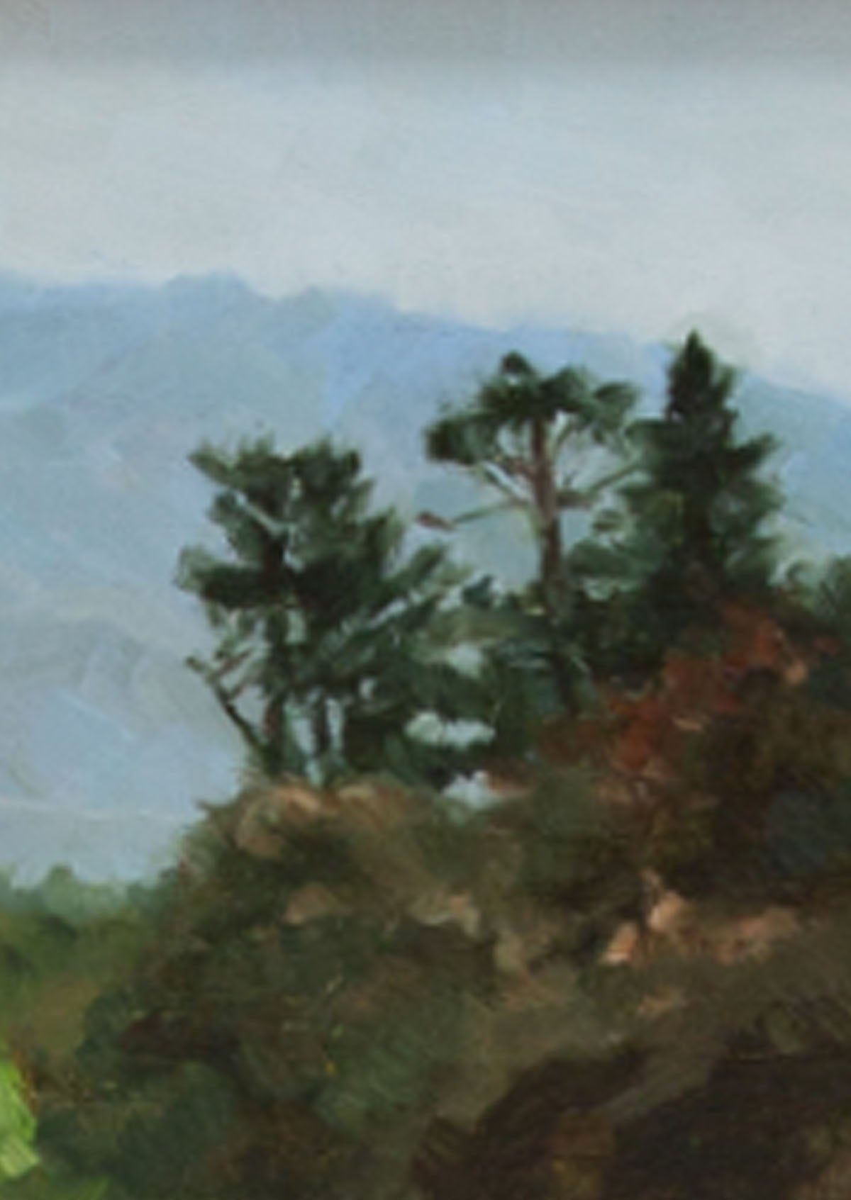 Montecito Mountain View Framed Oil Painting | 5" x 7"