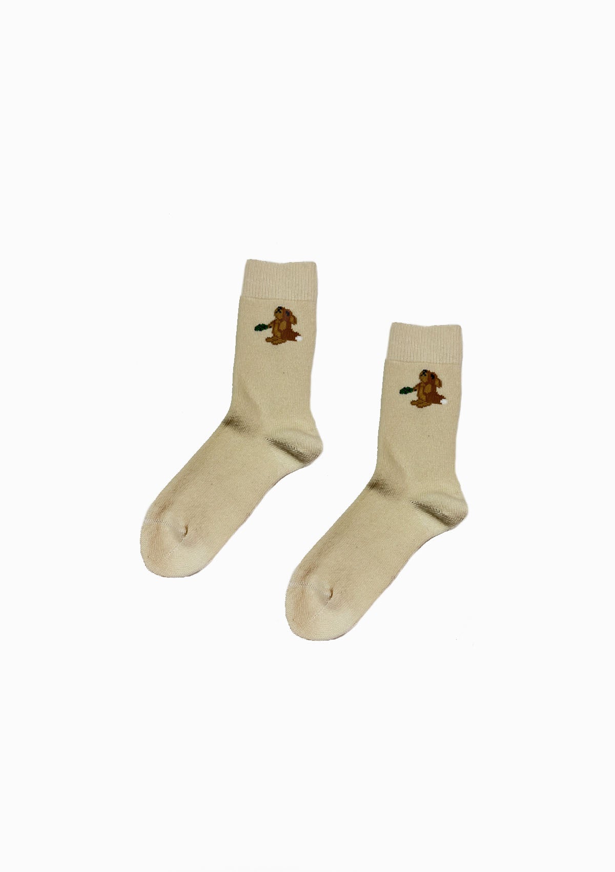 Hungry Bunny Cashmere Crew Socks | Ivory