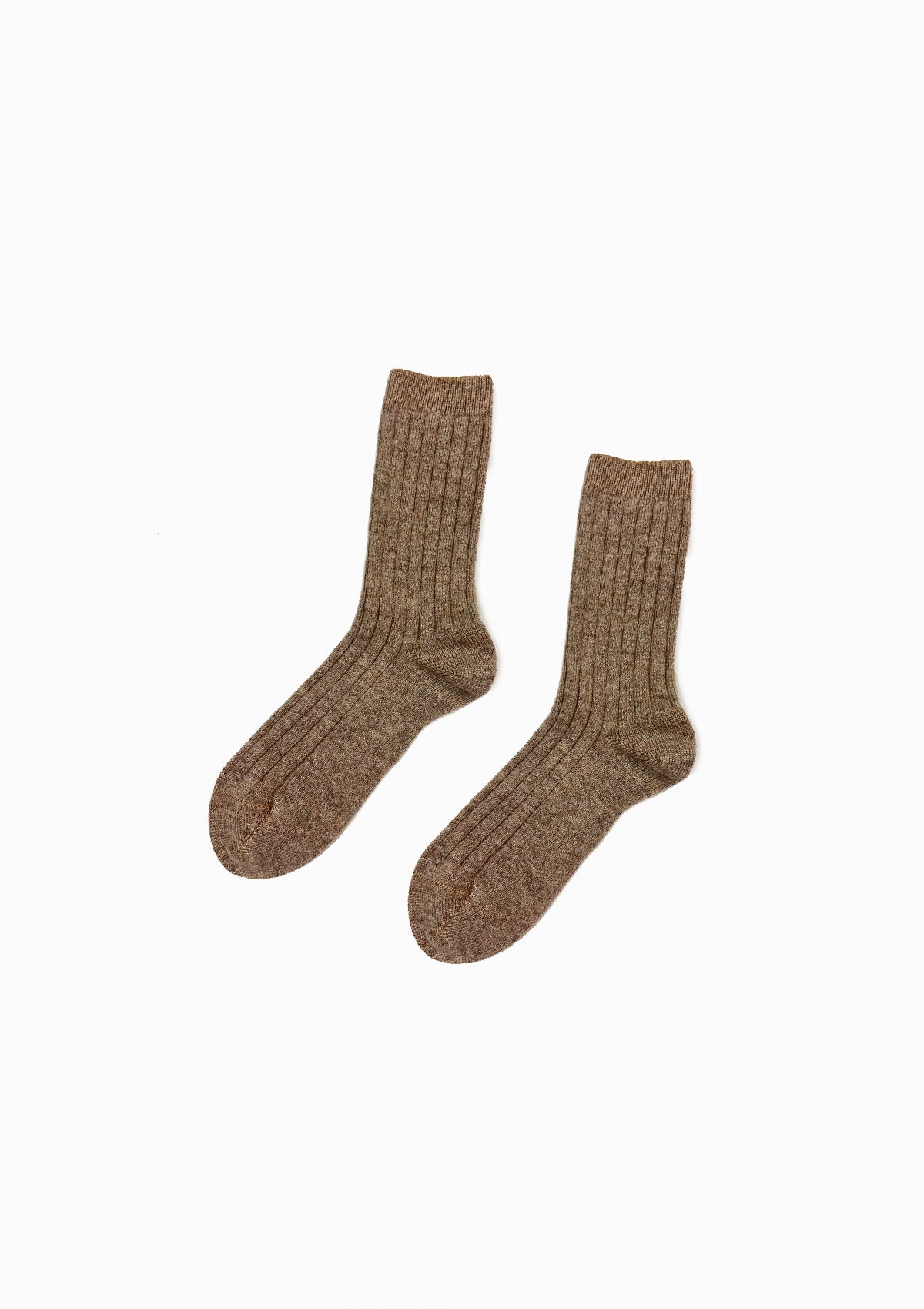 Italia Cashmere Cozy Rib Crew Socks | Llama