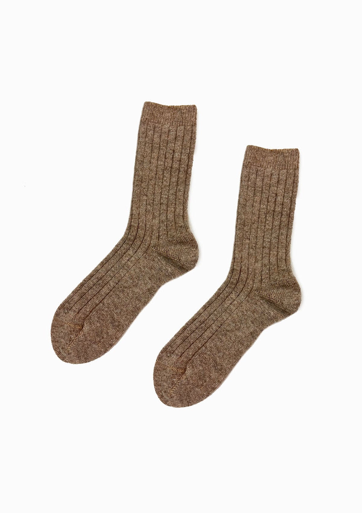 Italia Cashmere Cozy Rib Crew Socks | Llama