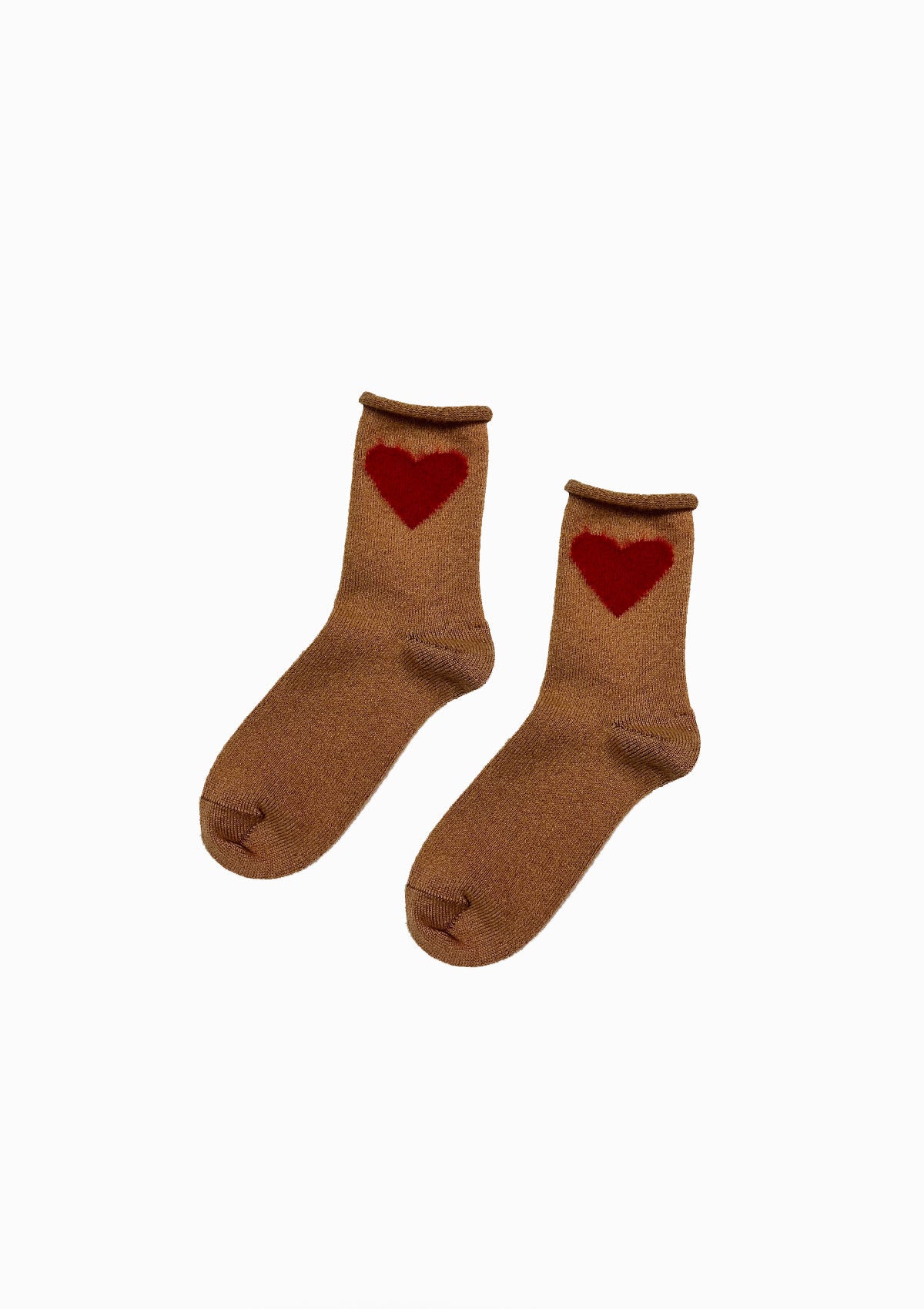Love Cashmere Crew Socks | Brown