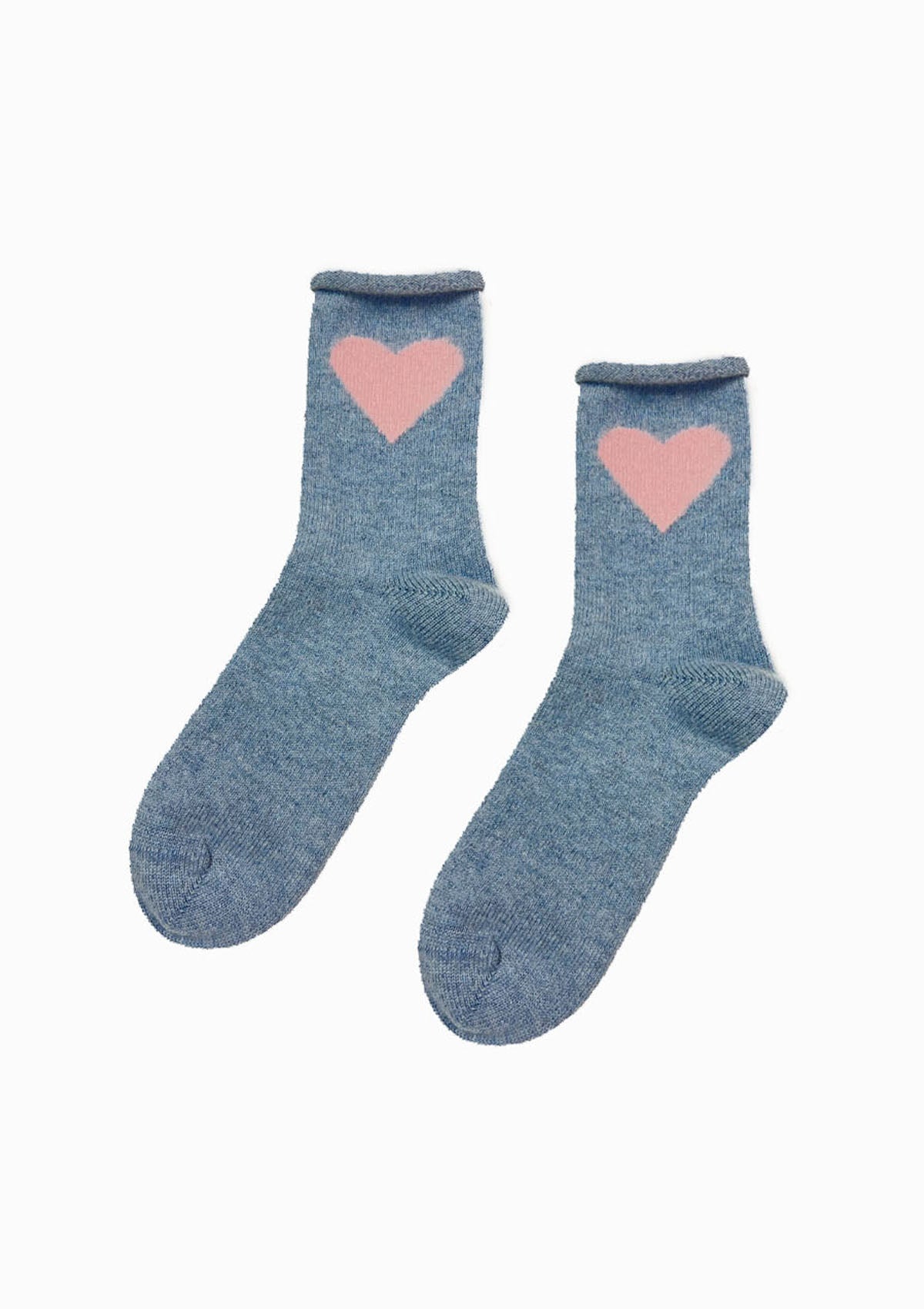 Love Cashmere Crew Socks | Denim