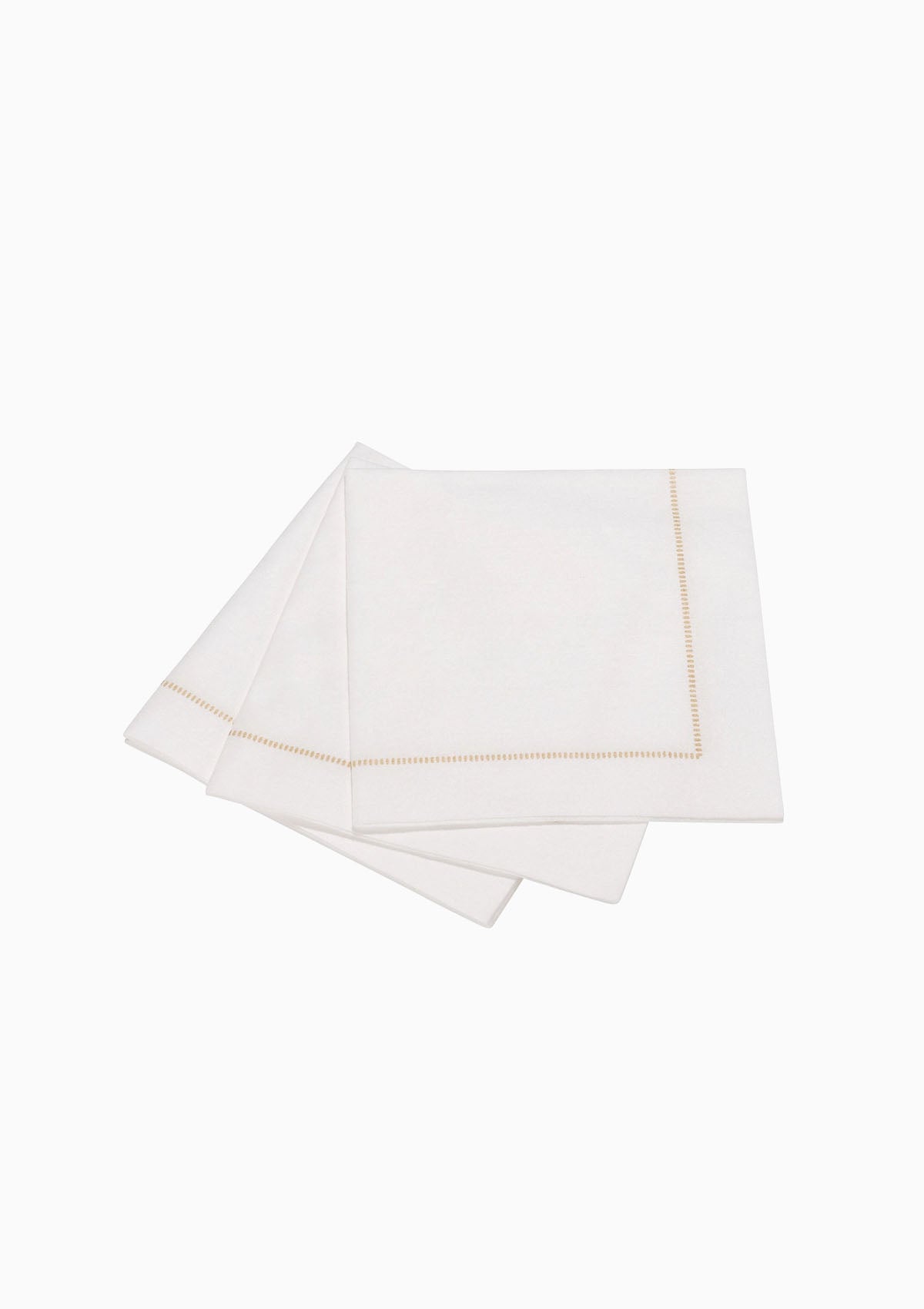 Hemstitch Cocktail Napkins | Taupe, Set Of 25