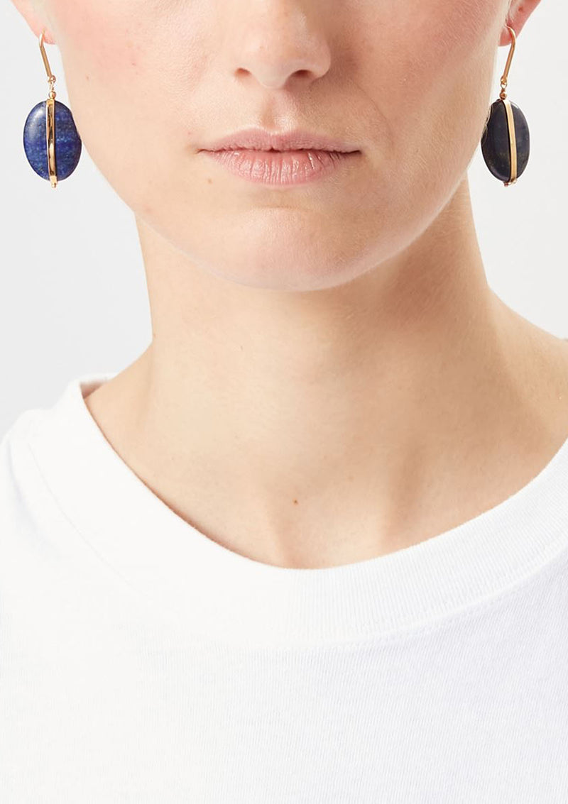 Stone Earrings | Navy