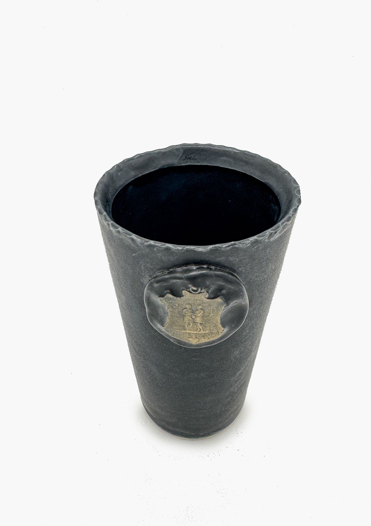 French Friendship Medallion Heather Vase | Soot