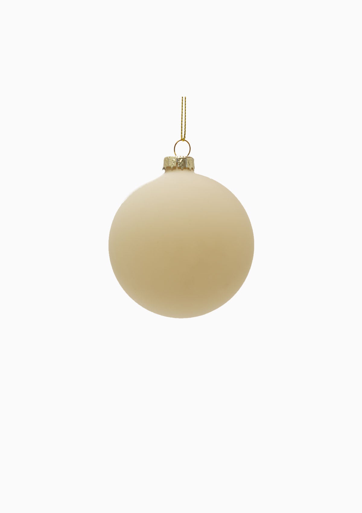 Large Glass Ball Ornament | Matte Beige