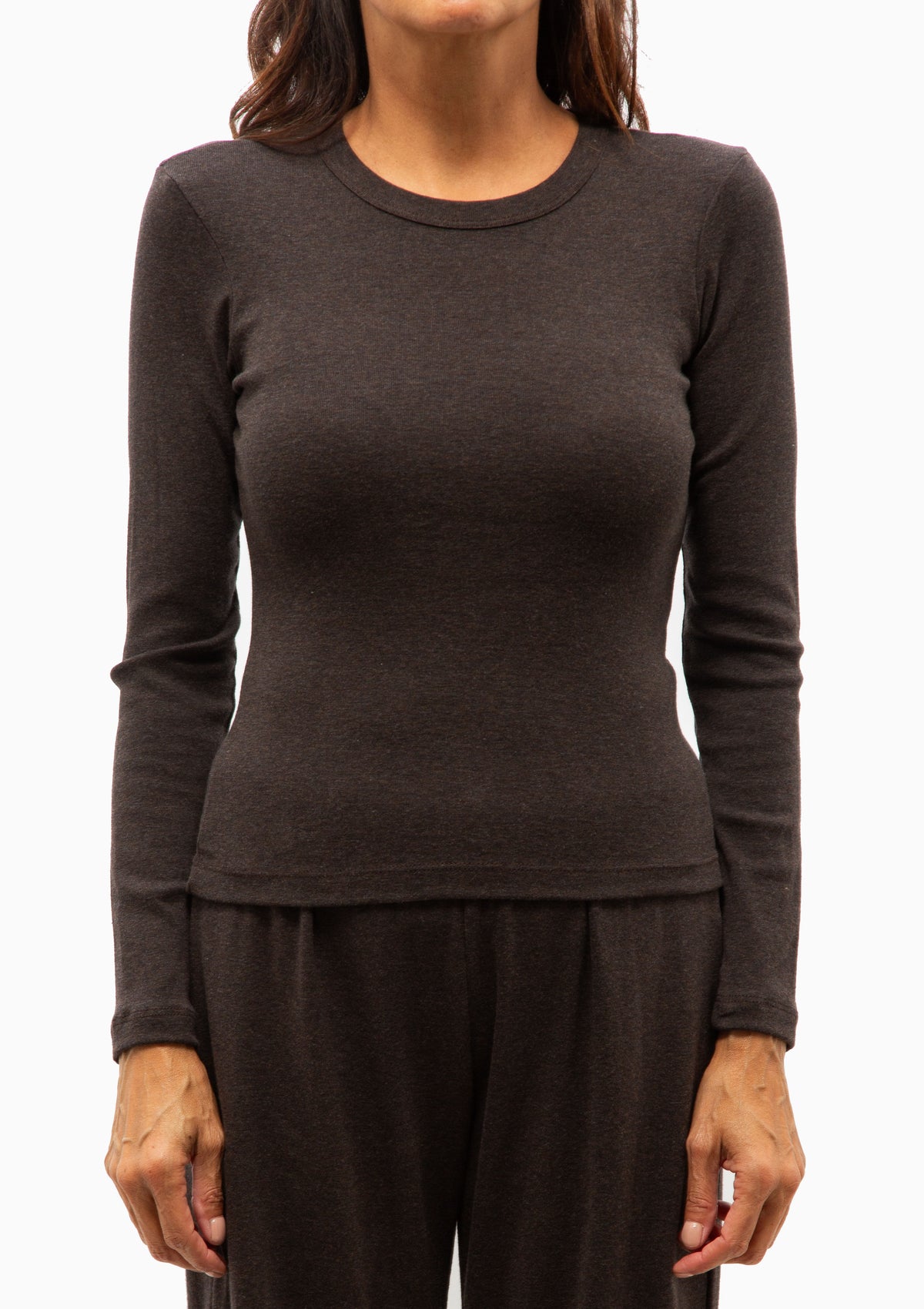 Nando Slim Fit Long Sleeve | Hickory Melange