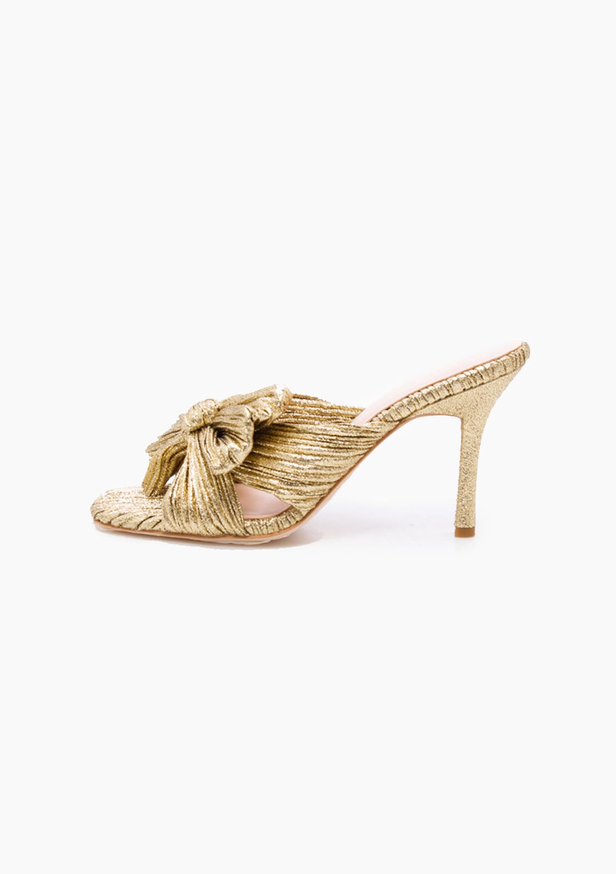 Claudia Pleated Bow Mule | Oro