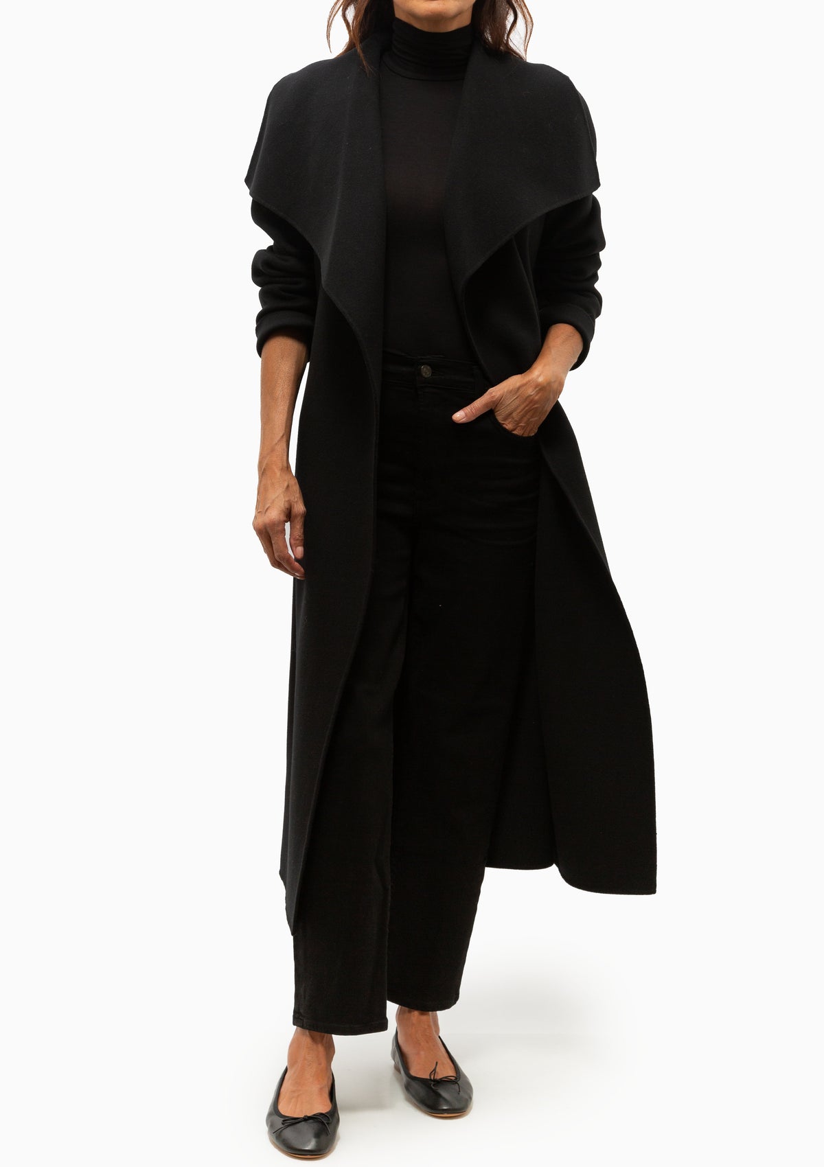 Mai Wrap Coat | Black