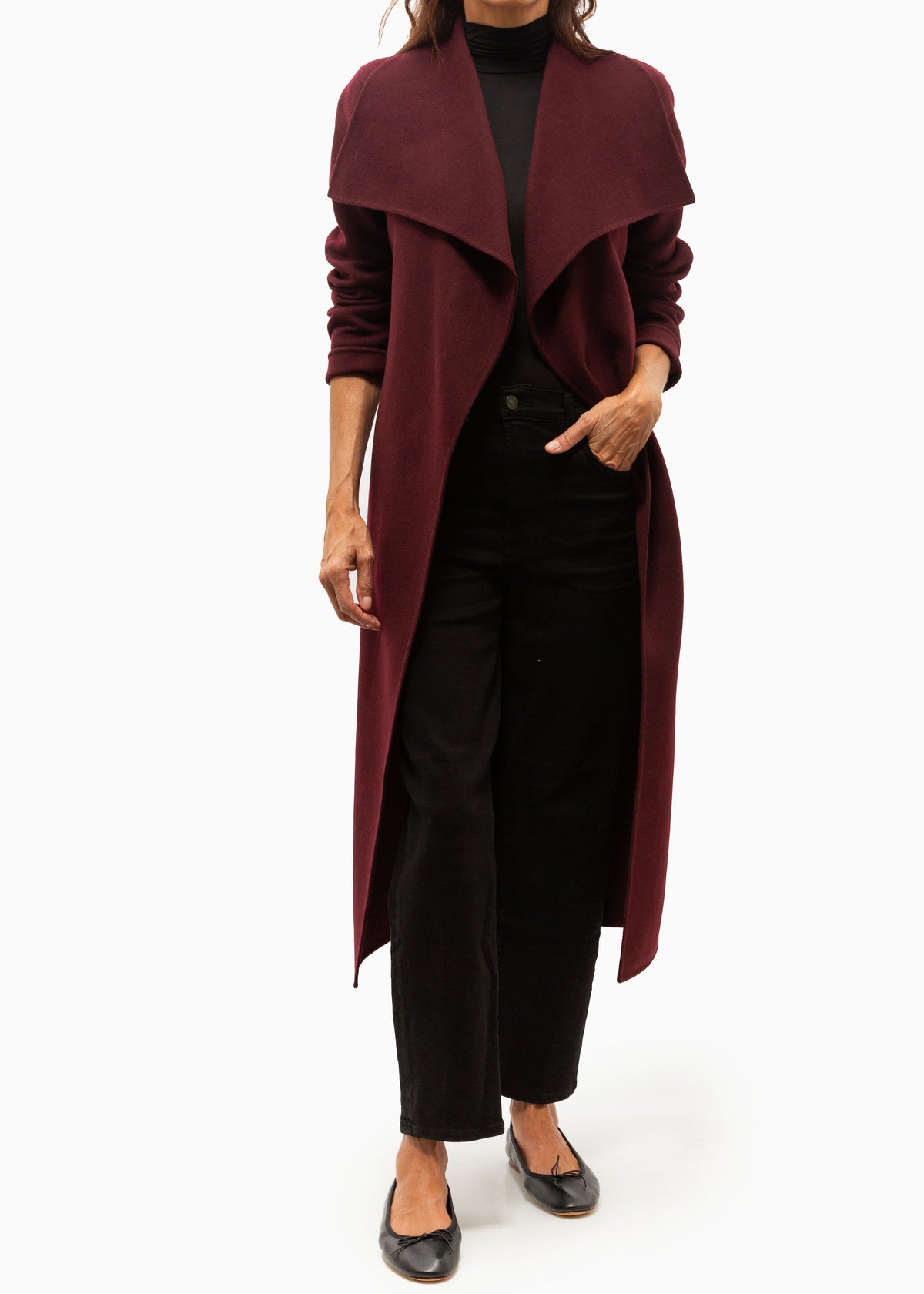 Mai Wrap Coat | Garnet