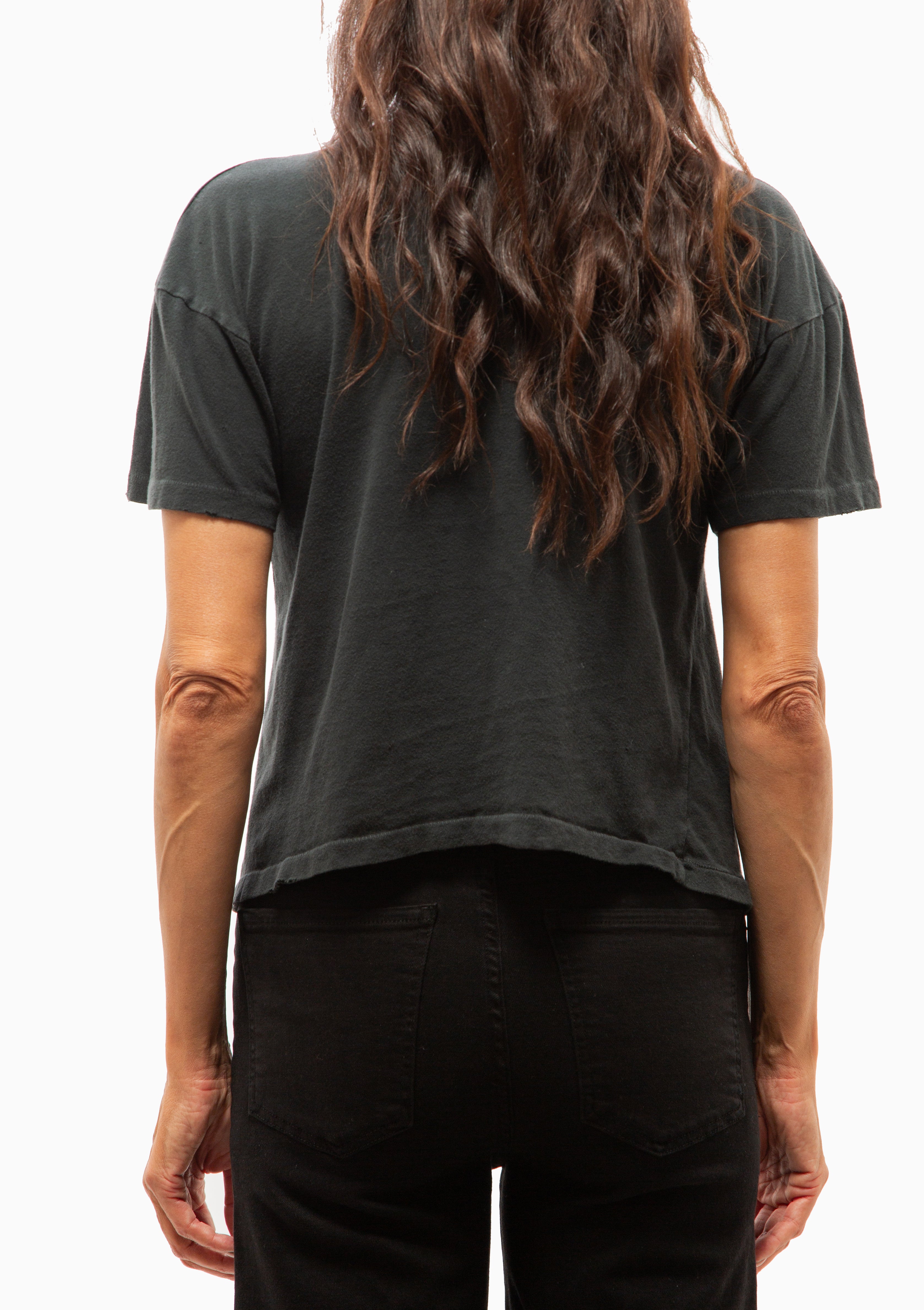 CBGB Crop Tee | Coal Pigment
