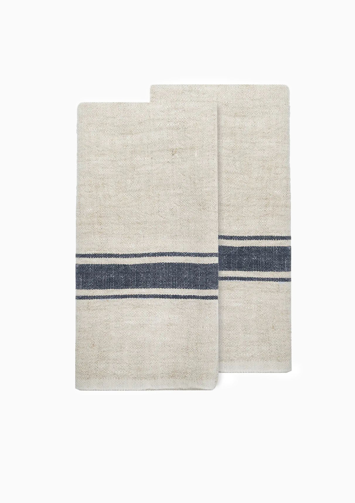 Marseille Tea Towels Set of 2 | Blue/Natural