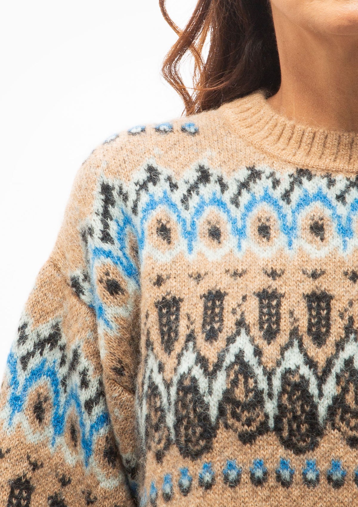 Salida Brushed Fairisle Sweater | Glacial