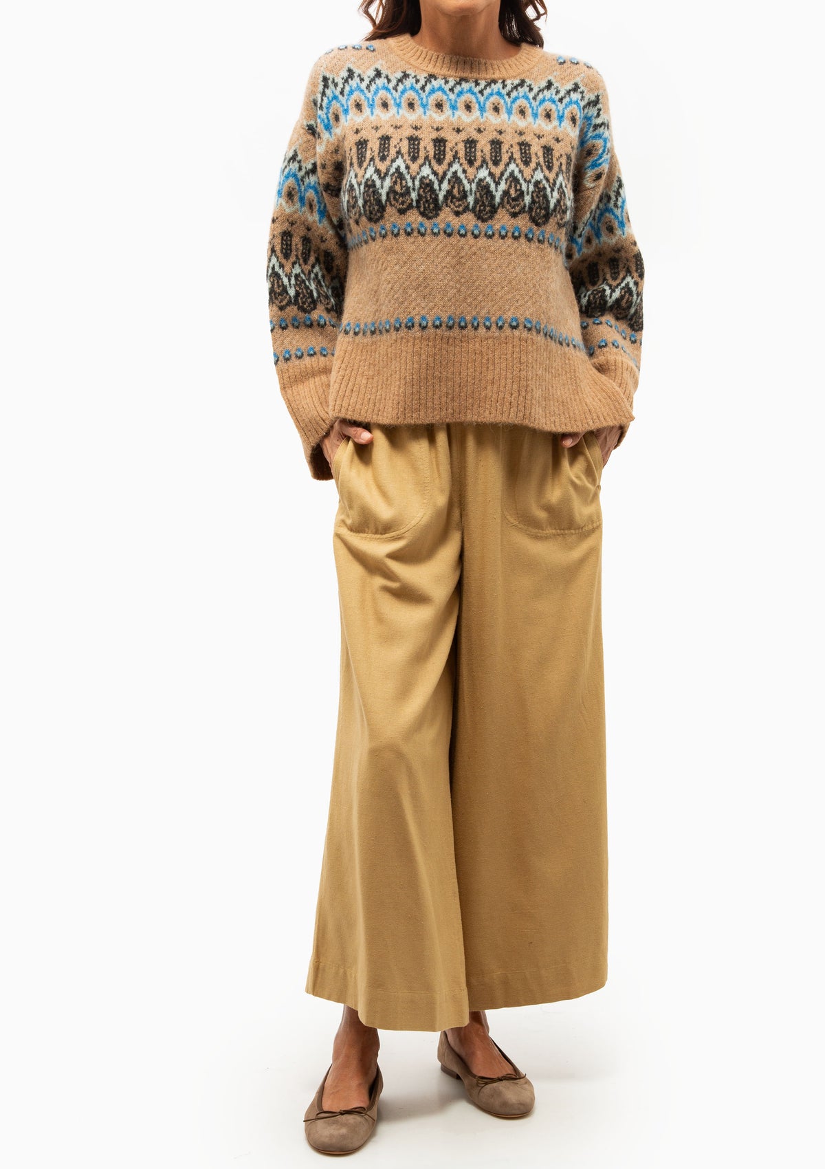 Salida Brushed Fairisle Sweater | Glacial