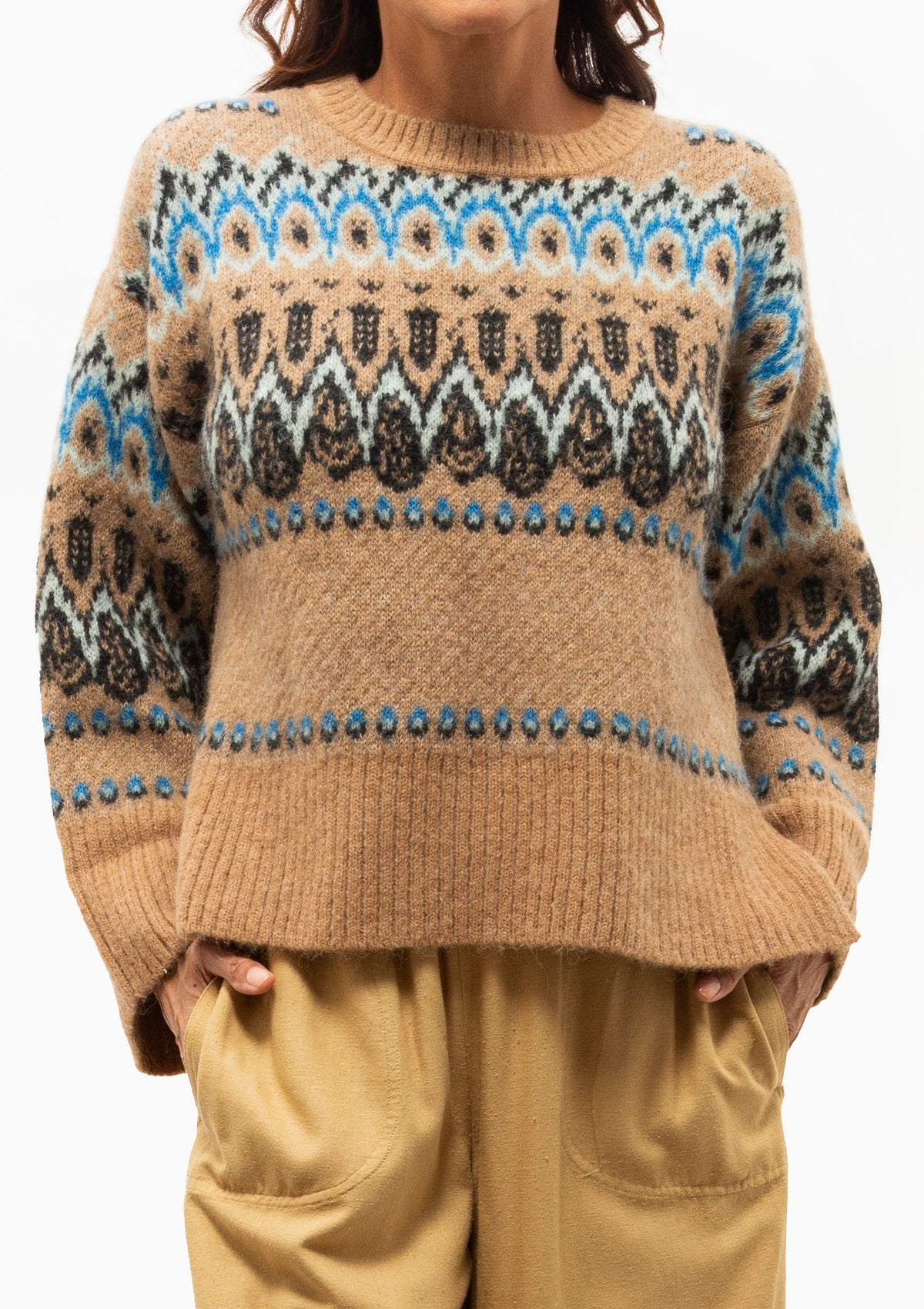 Salida Brushed Fairisle Sweater | Glacial