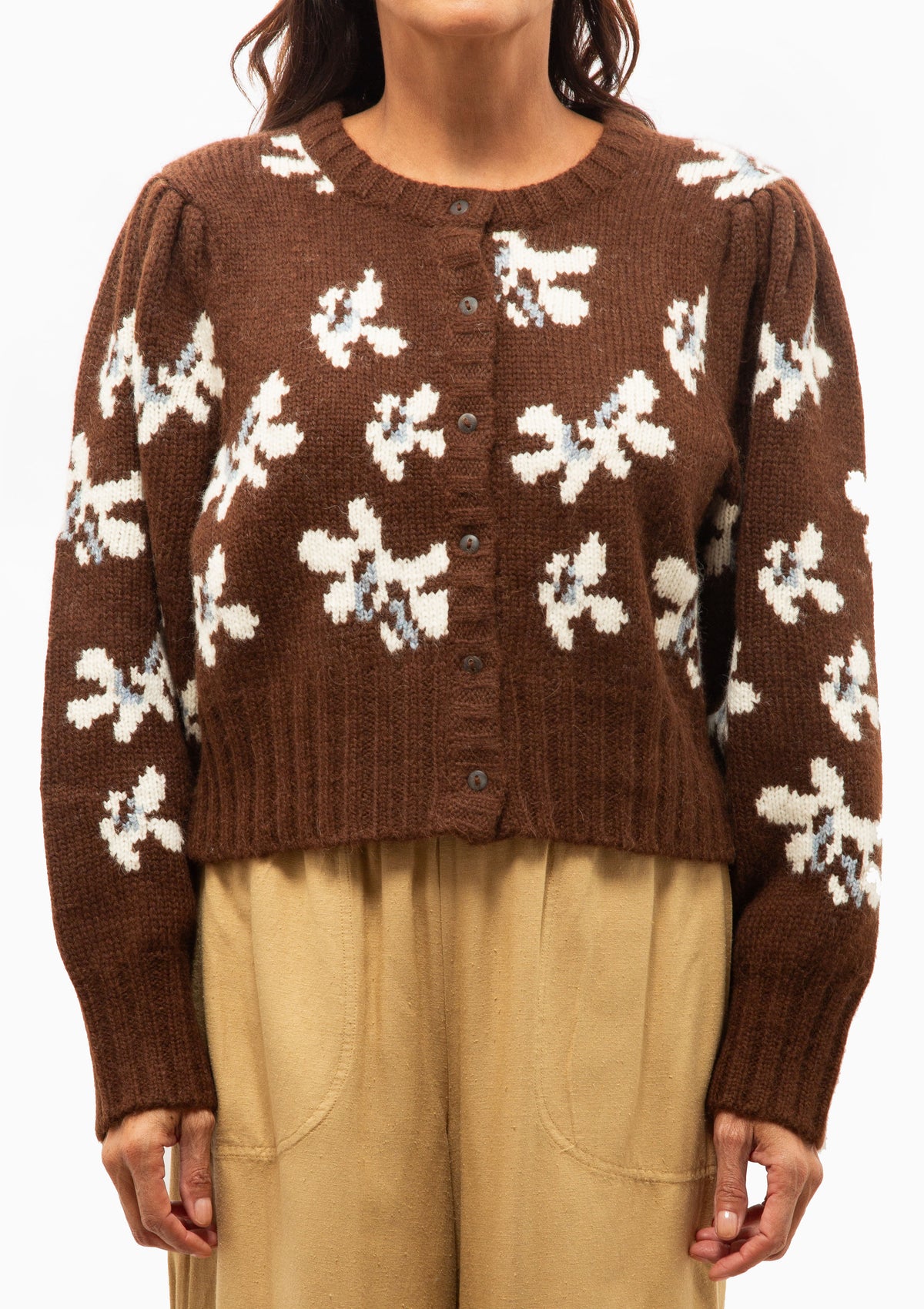 Valmorel Knit Cardigan | Cocoa Iris