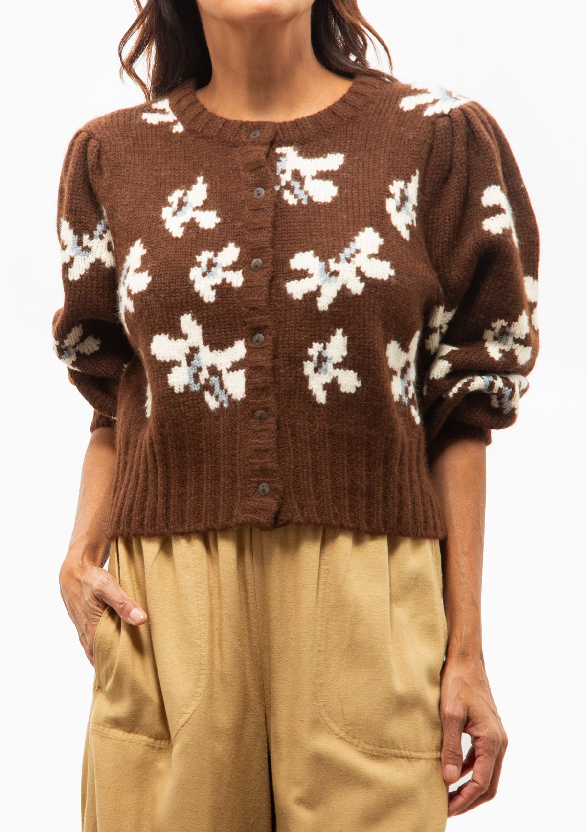 Valmorel Knit Cardigan | Cocoa Iris