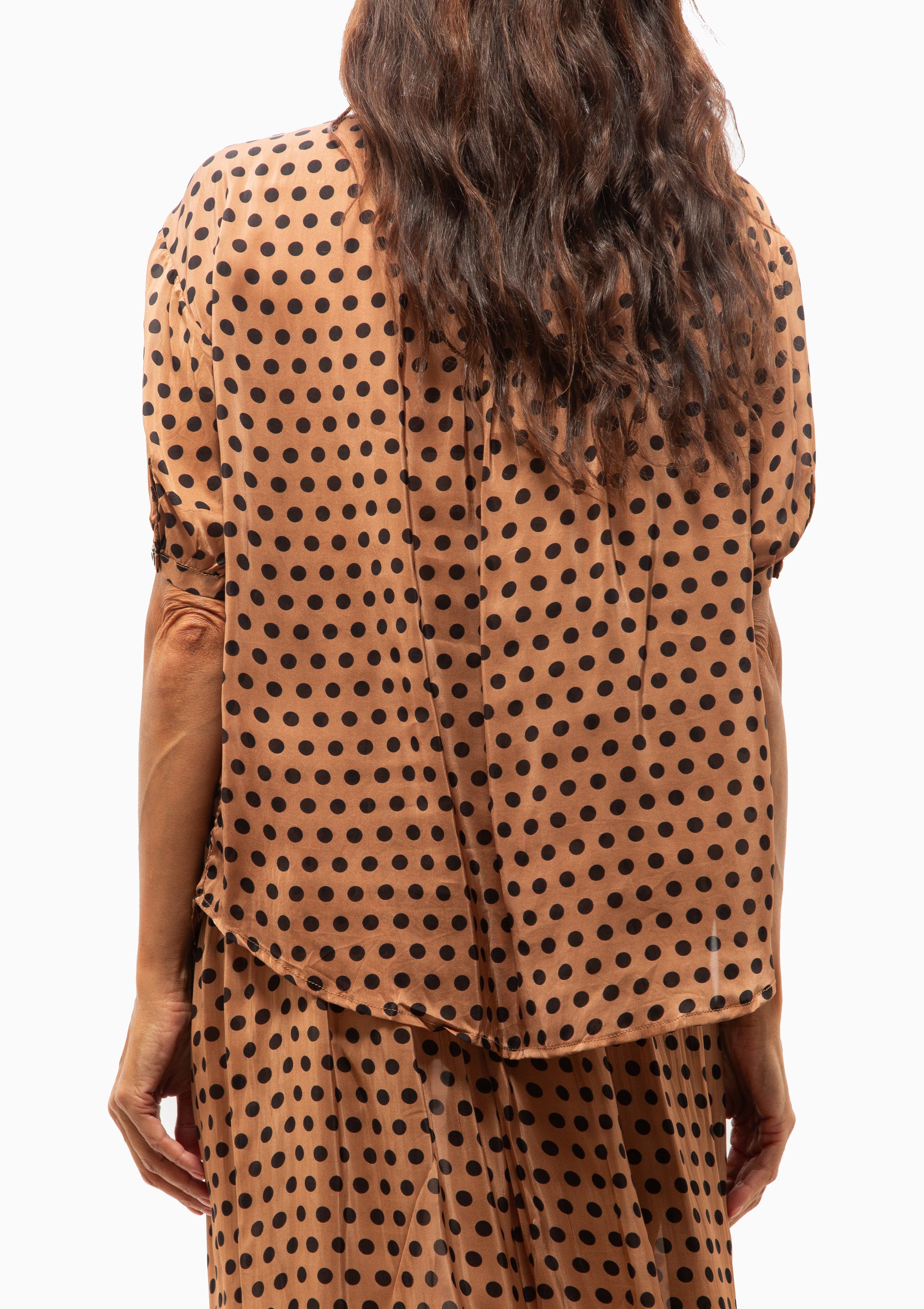 Violet Top | Grande Polka Dot Black & Tan