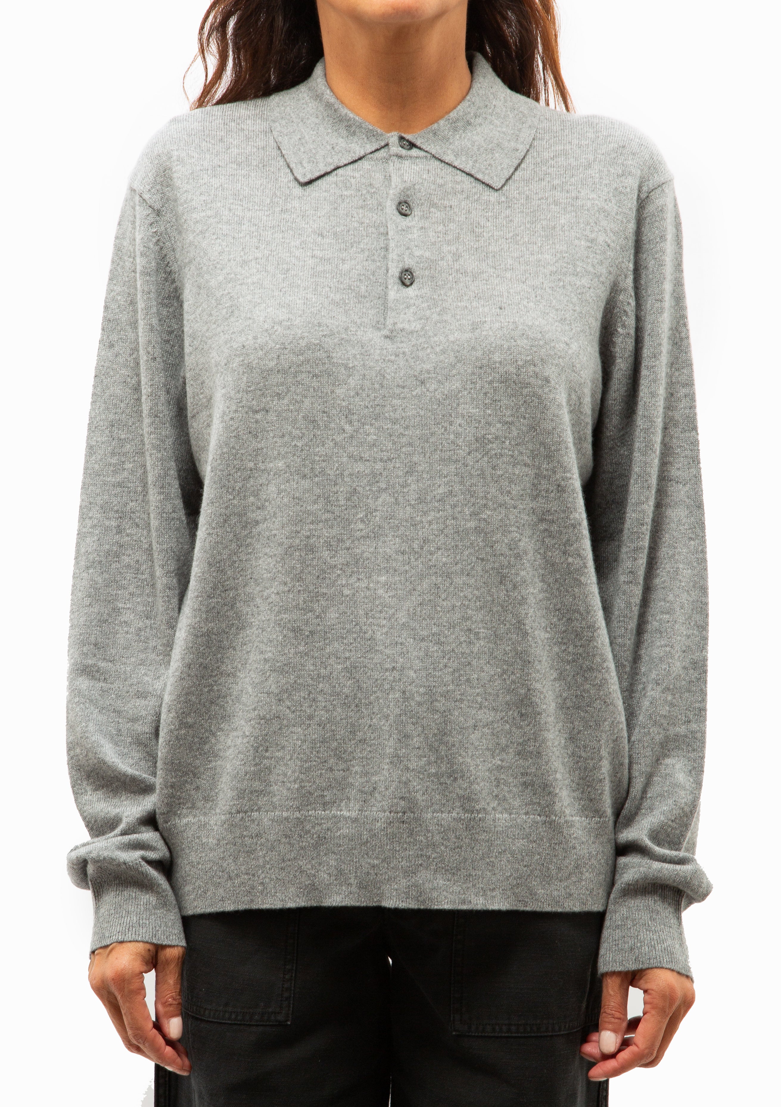 Jovan Sweater Polo | Pebble Grey Heather