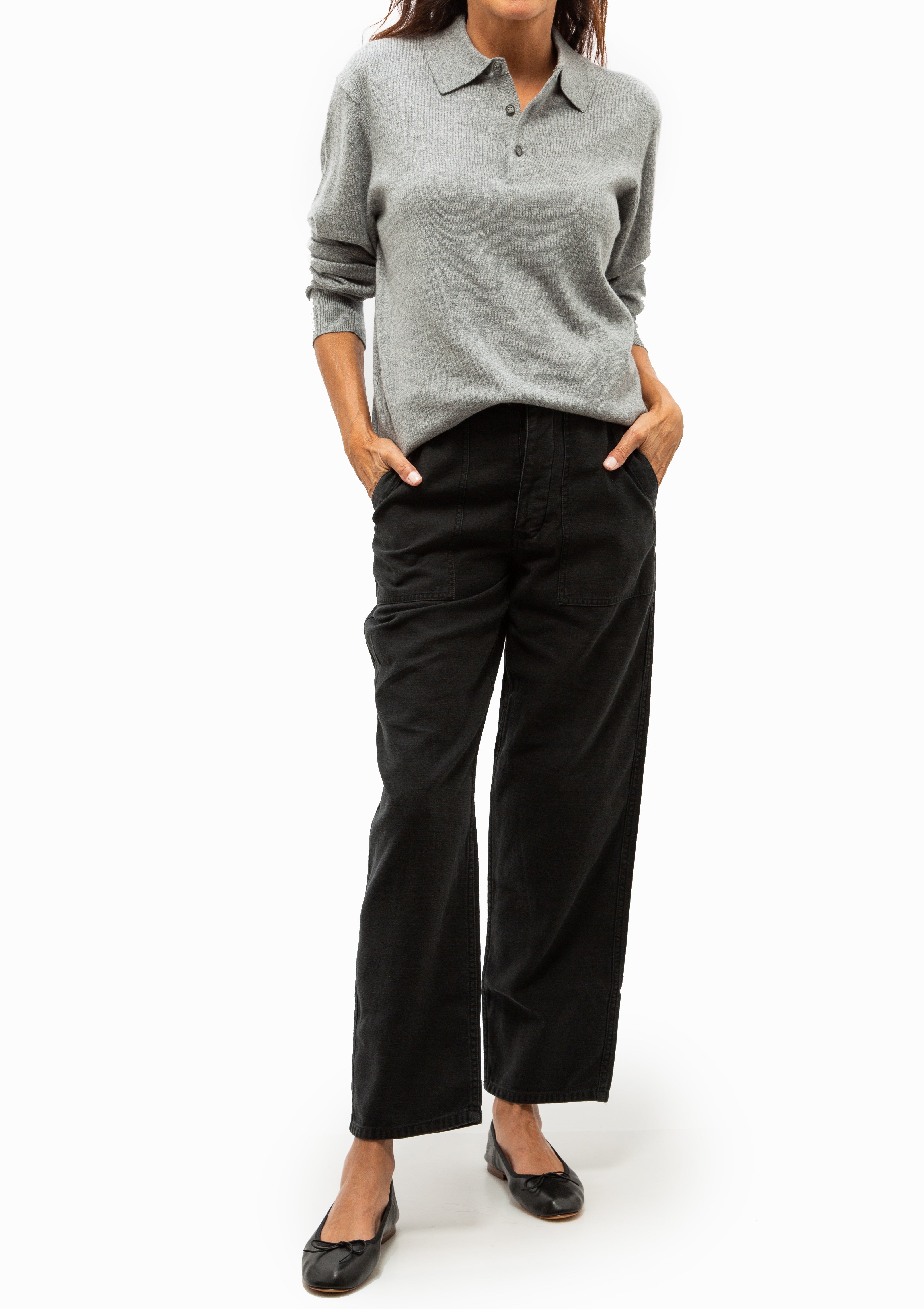 Jovan Sweater Polo | Pebble Grey Heather