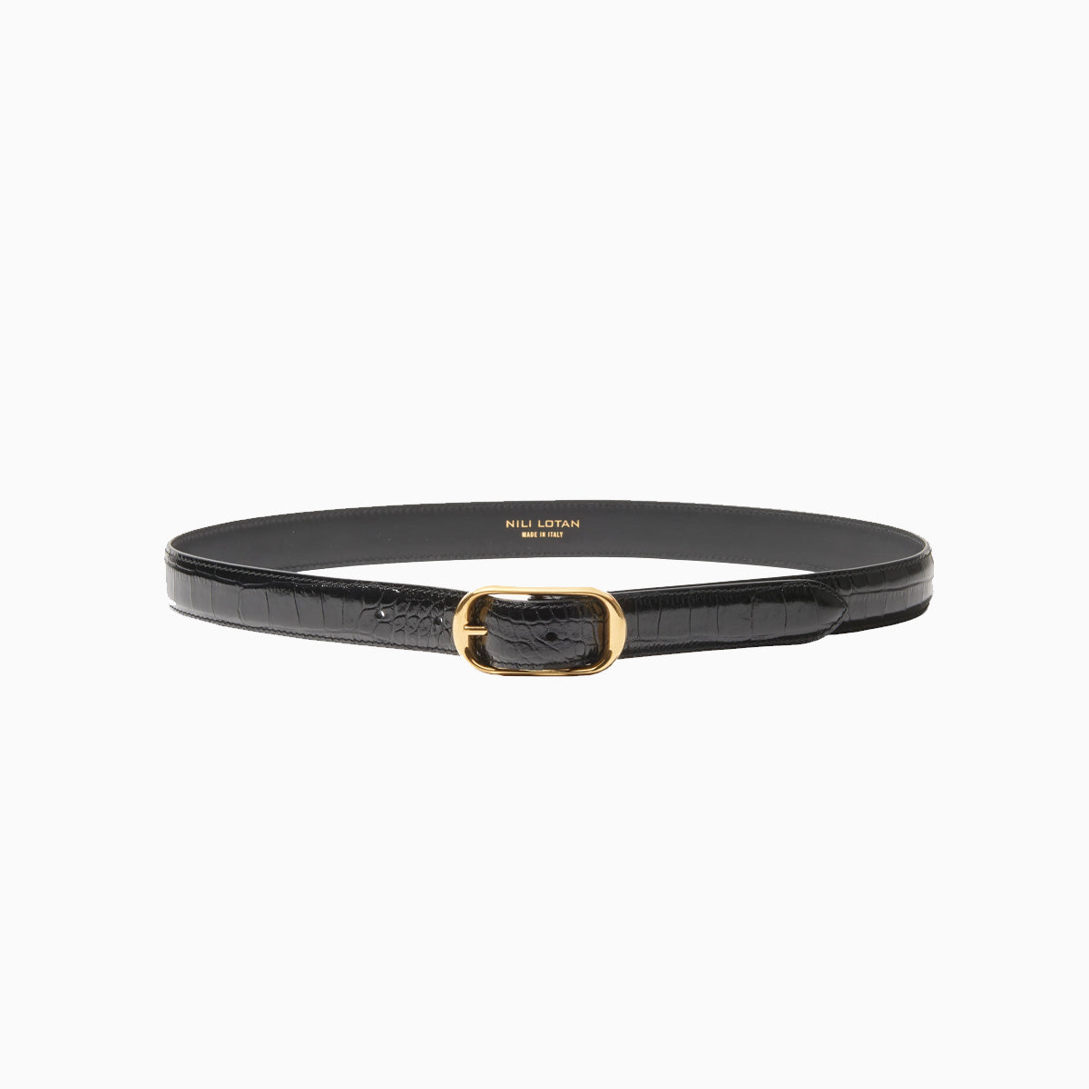 Anthoni Crown Leather Men's Belt - No Hole Adjustable Twist Buckle (44 Inch / 110cm Black)