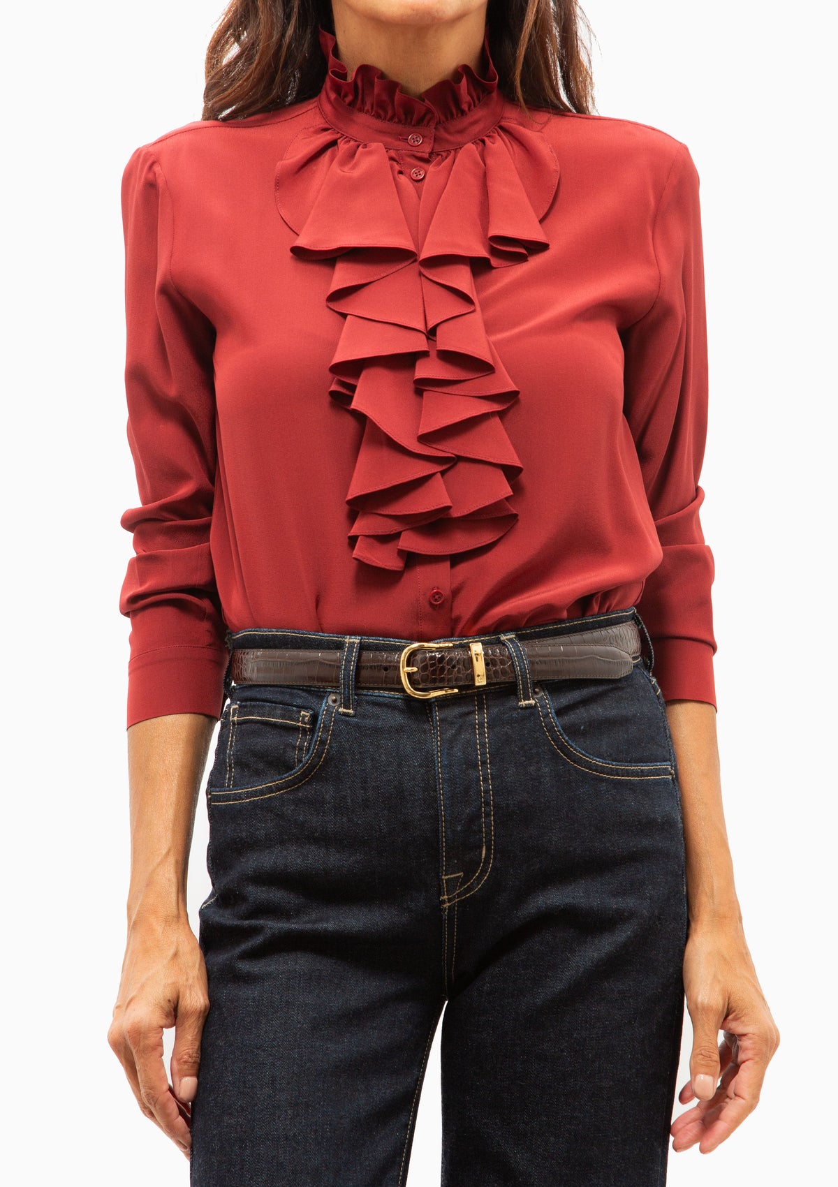 Lily Blouse | Crimson