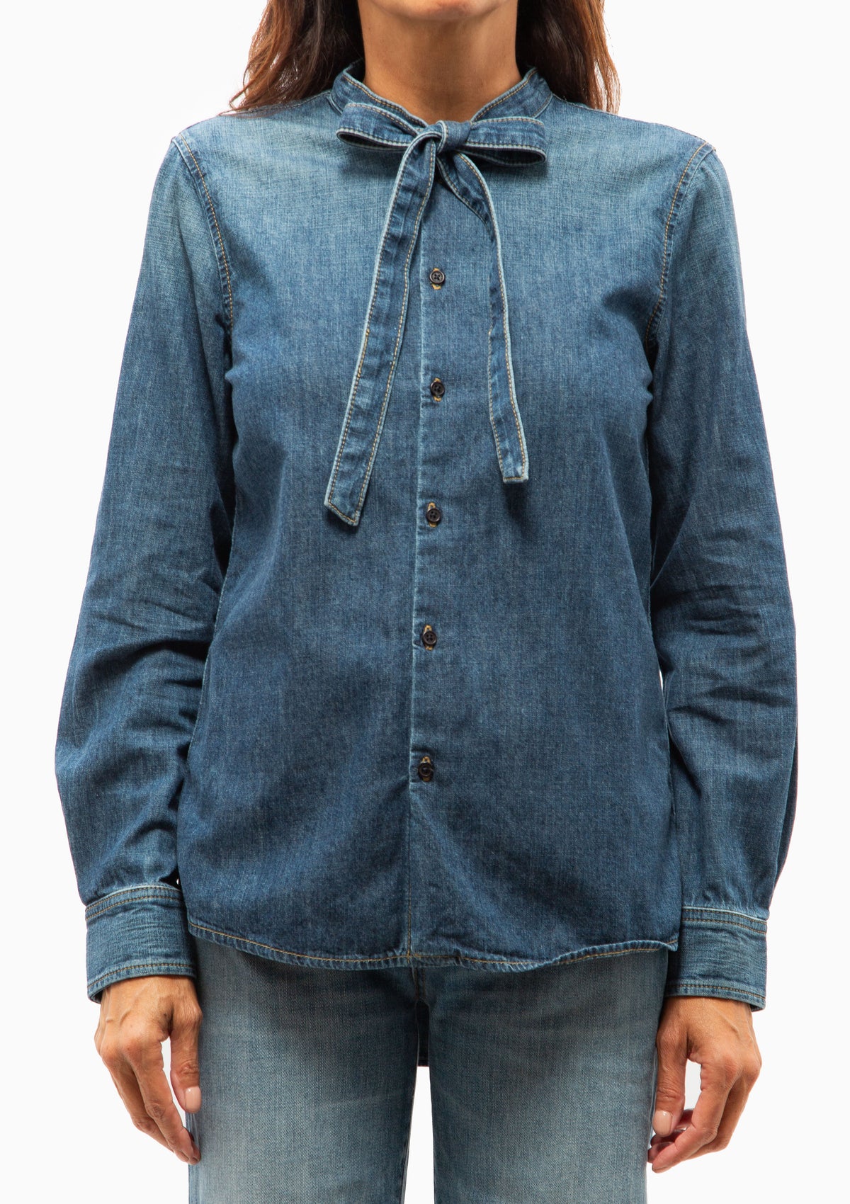 Suzette Denim Shirt | Classic Wash