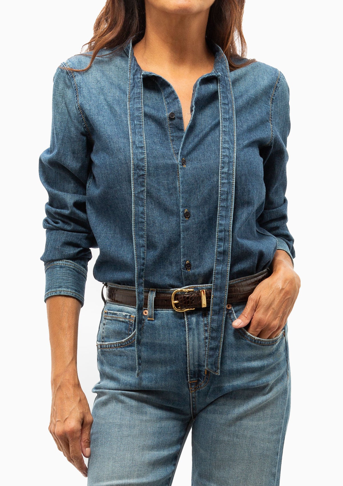 Suzette Denim Shirt | Classic Wash